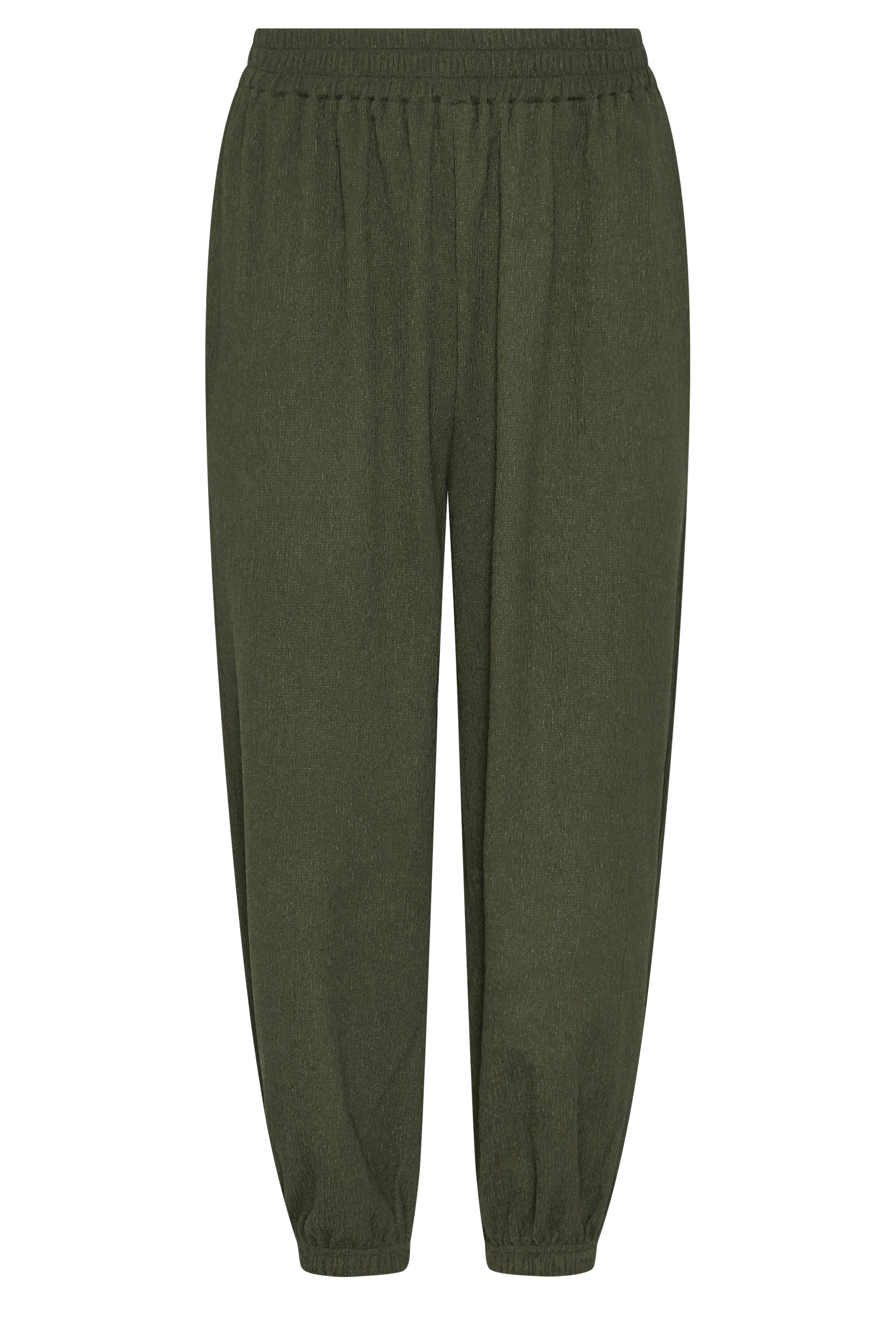 M&Co Petite Khaki Green Balloon Trousers | M&Co 5