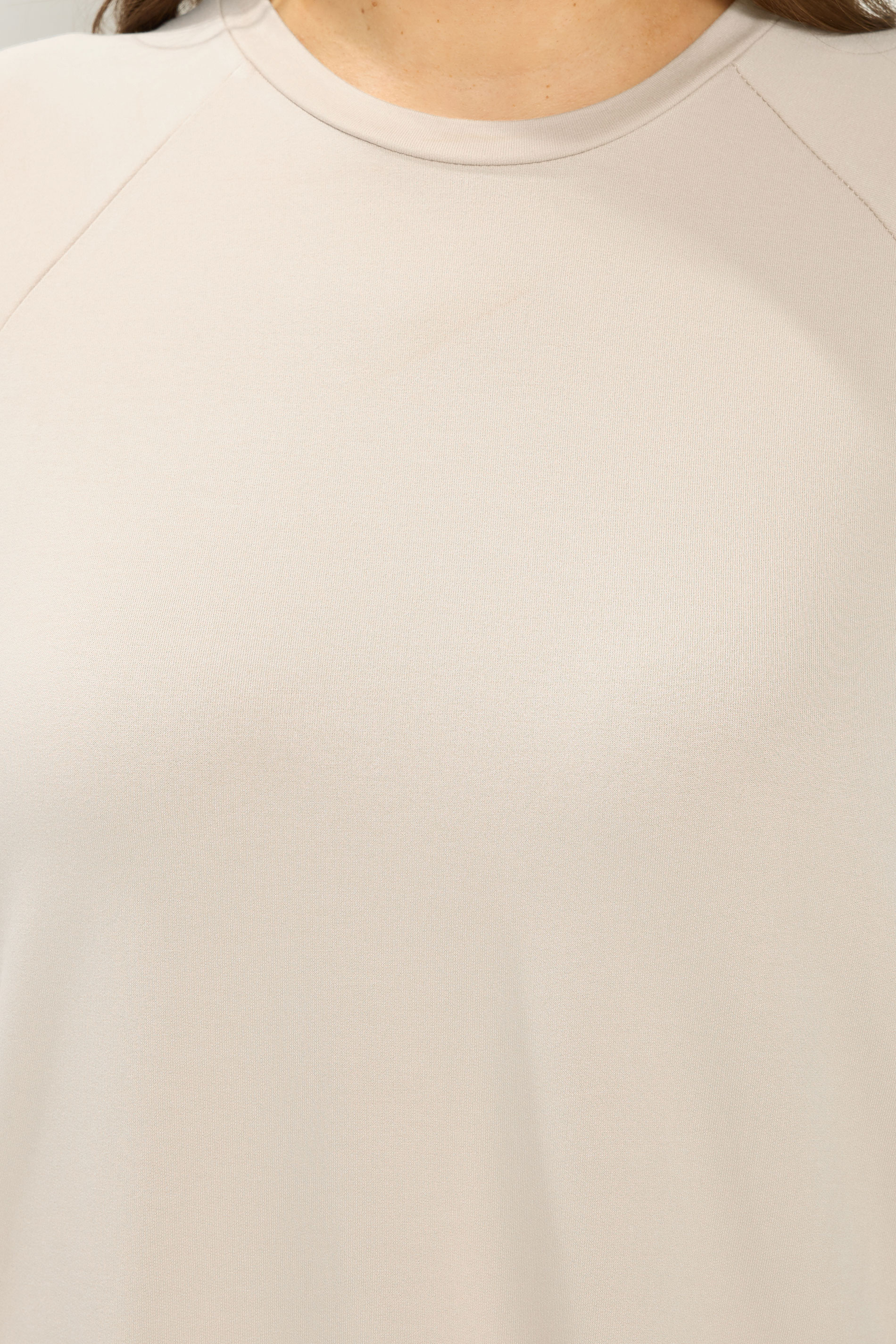 YOURS Plus Size Natural Brown Soft Touch Raglan T-Shirt | Yours Clothing 4