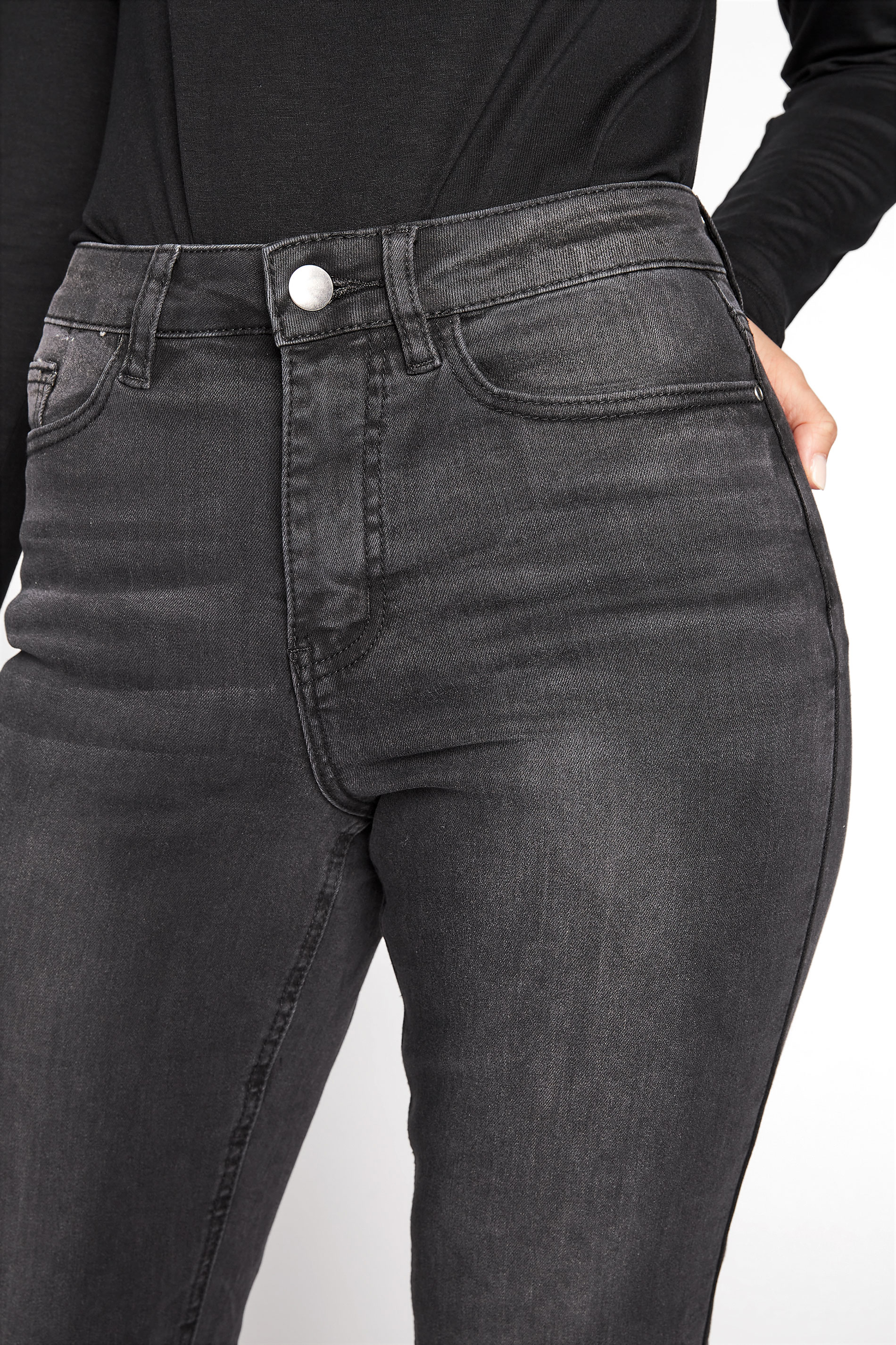 LTS MADE FOR GOOD Black Washed Straight Leg Jeans