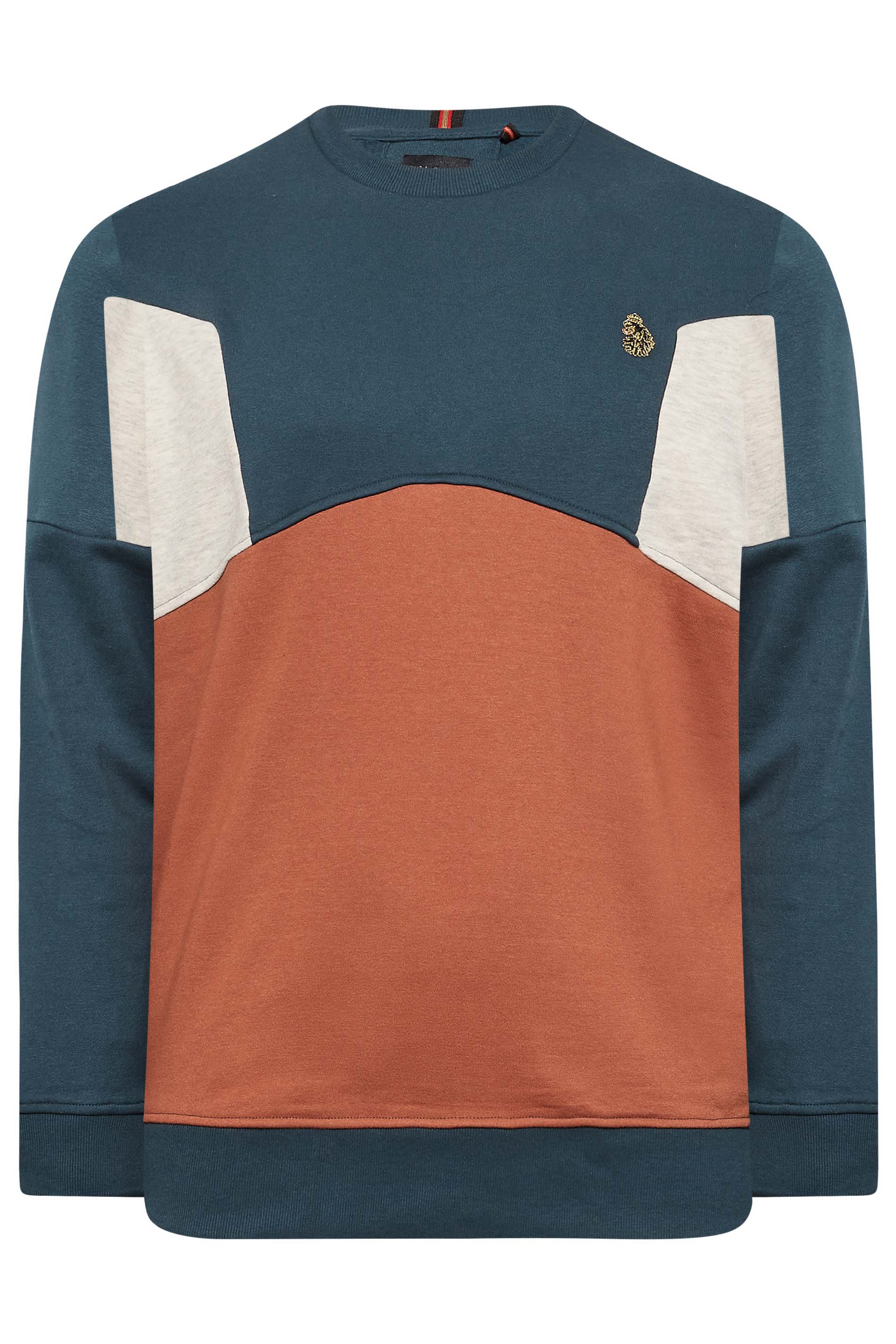 LUKE 1977 Big & Tall Blue & Orange Sweatshirt | BadRhino 3