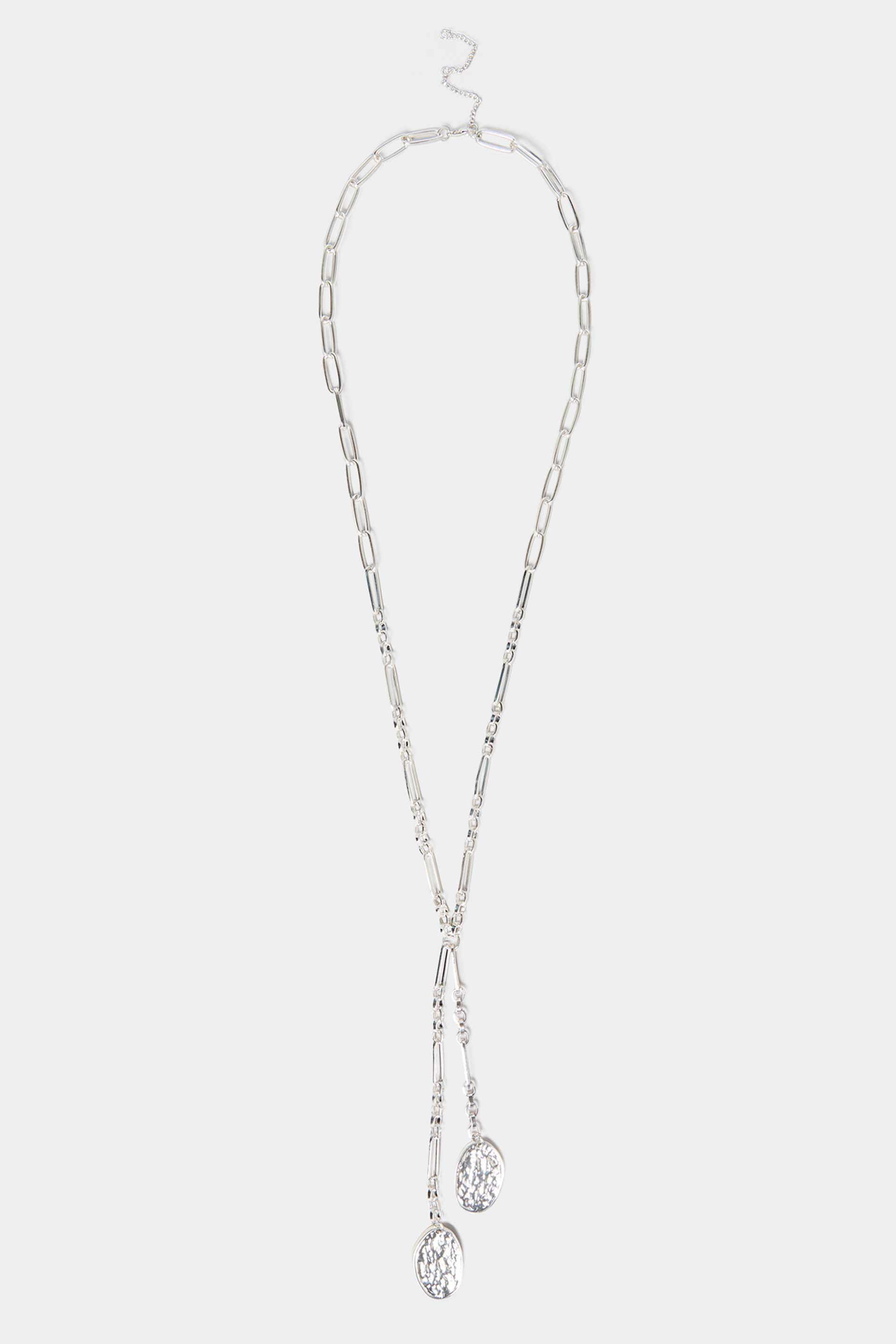 Silver Long Chain Necklace 1