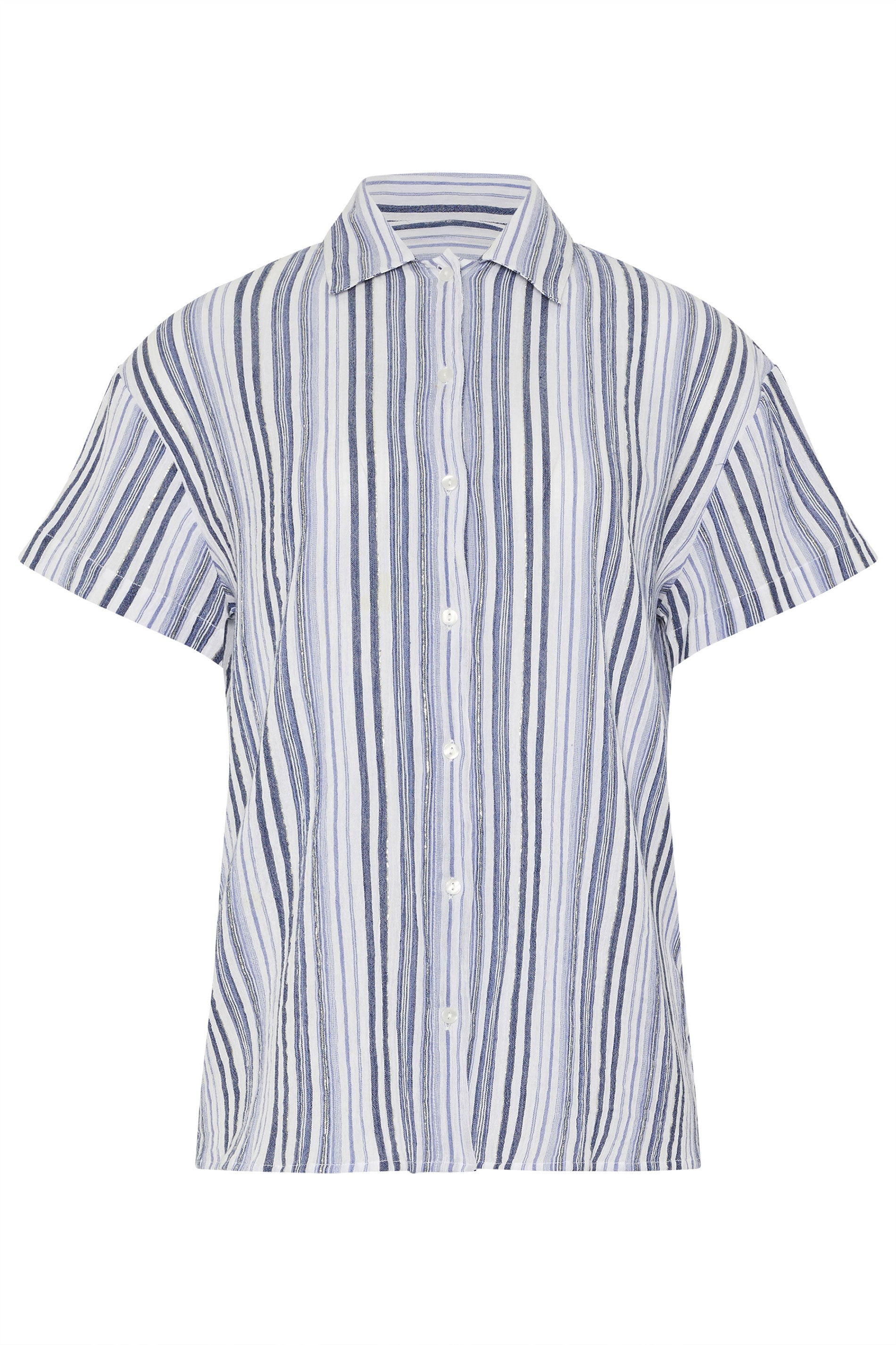 LTS Tall Women's Blue & White Stripe Shirt | Long Tall Sally 7