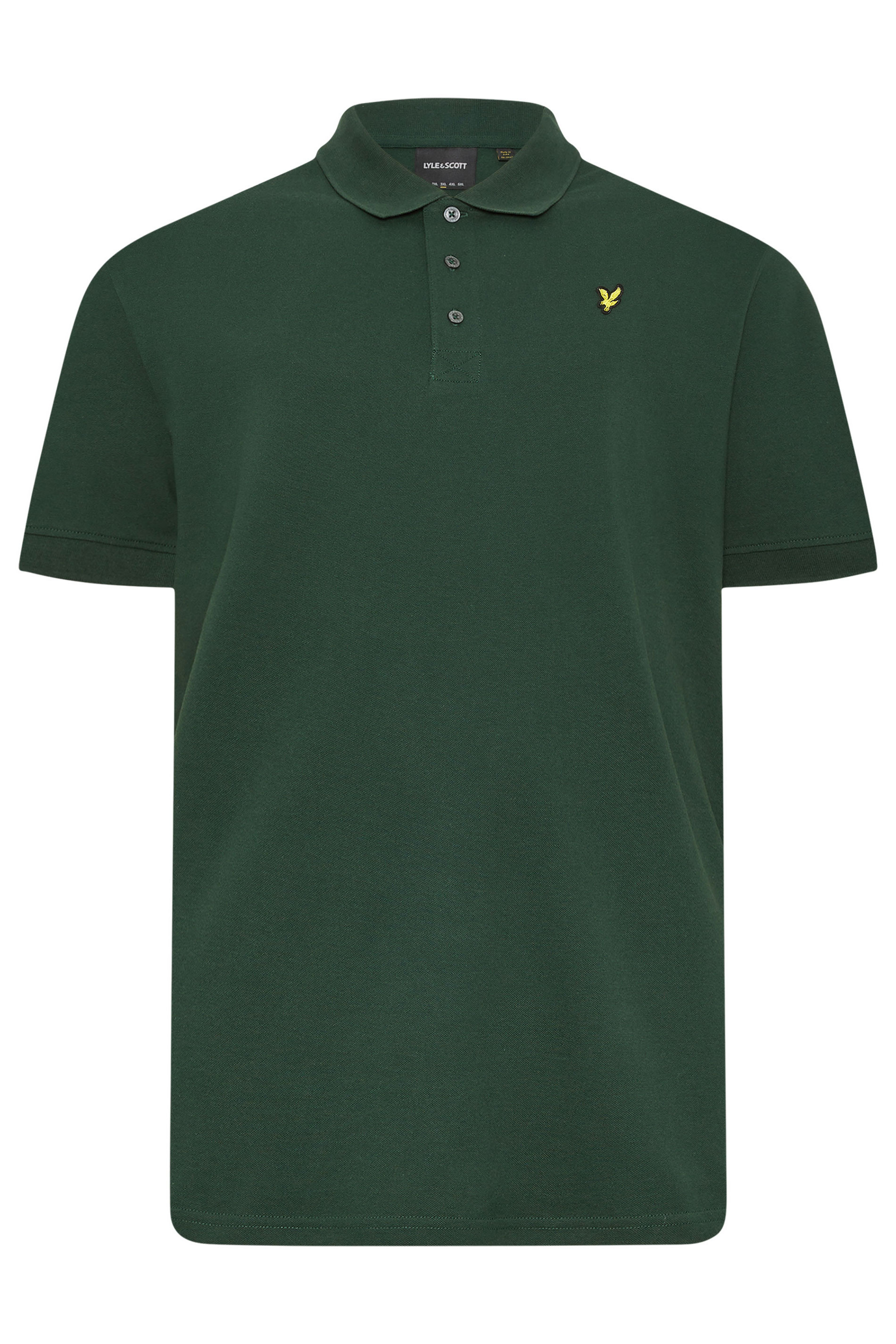 LYLE & SCOTT Big & Tall Dark Green Core Polo Shirt | BadRhino 2