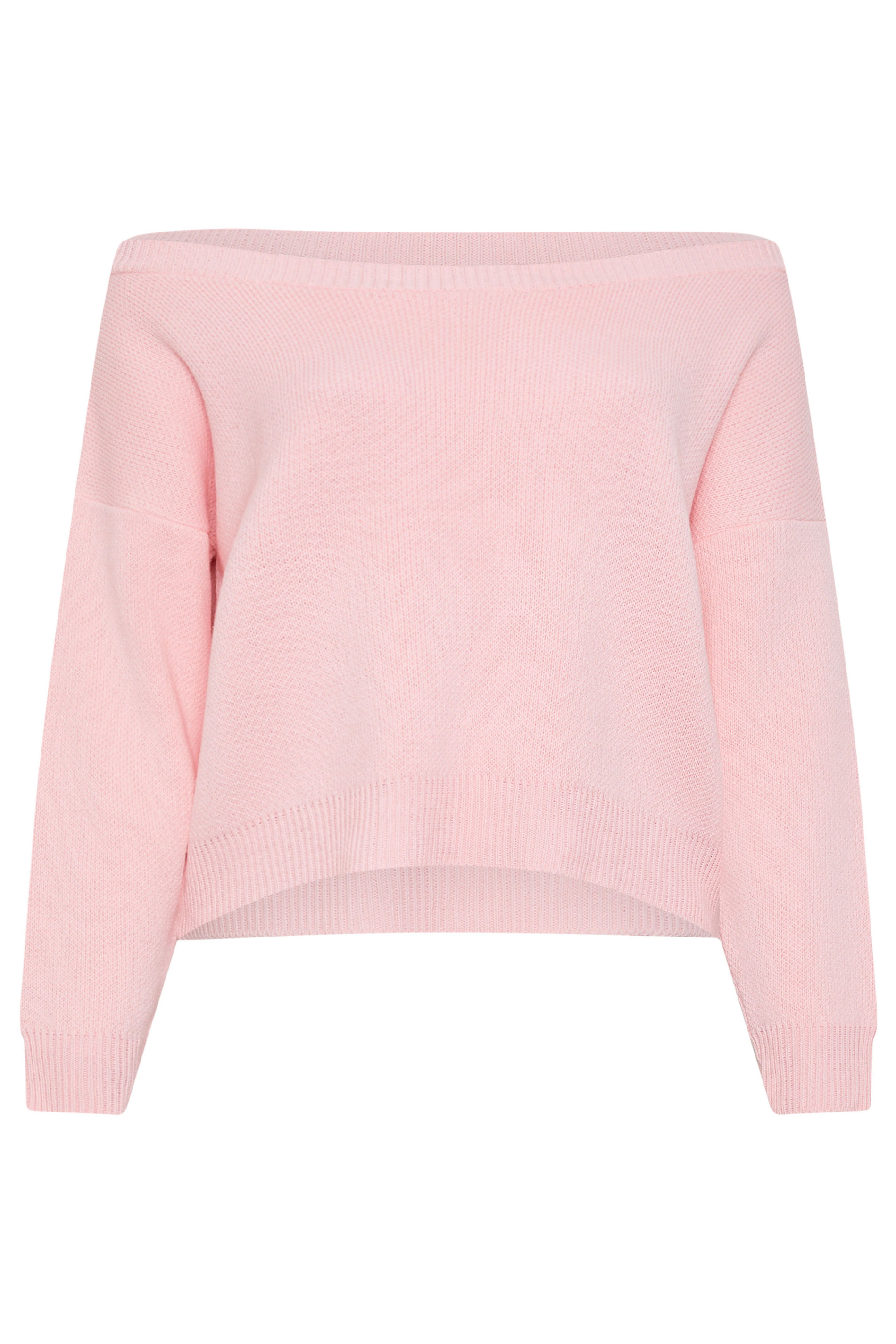 LIMITED COLLECTION Plus Size Pink Knitted Off Shoulder Jumper | Yours Clothing 5