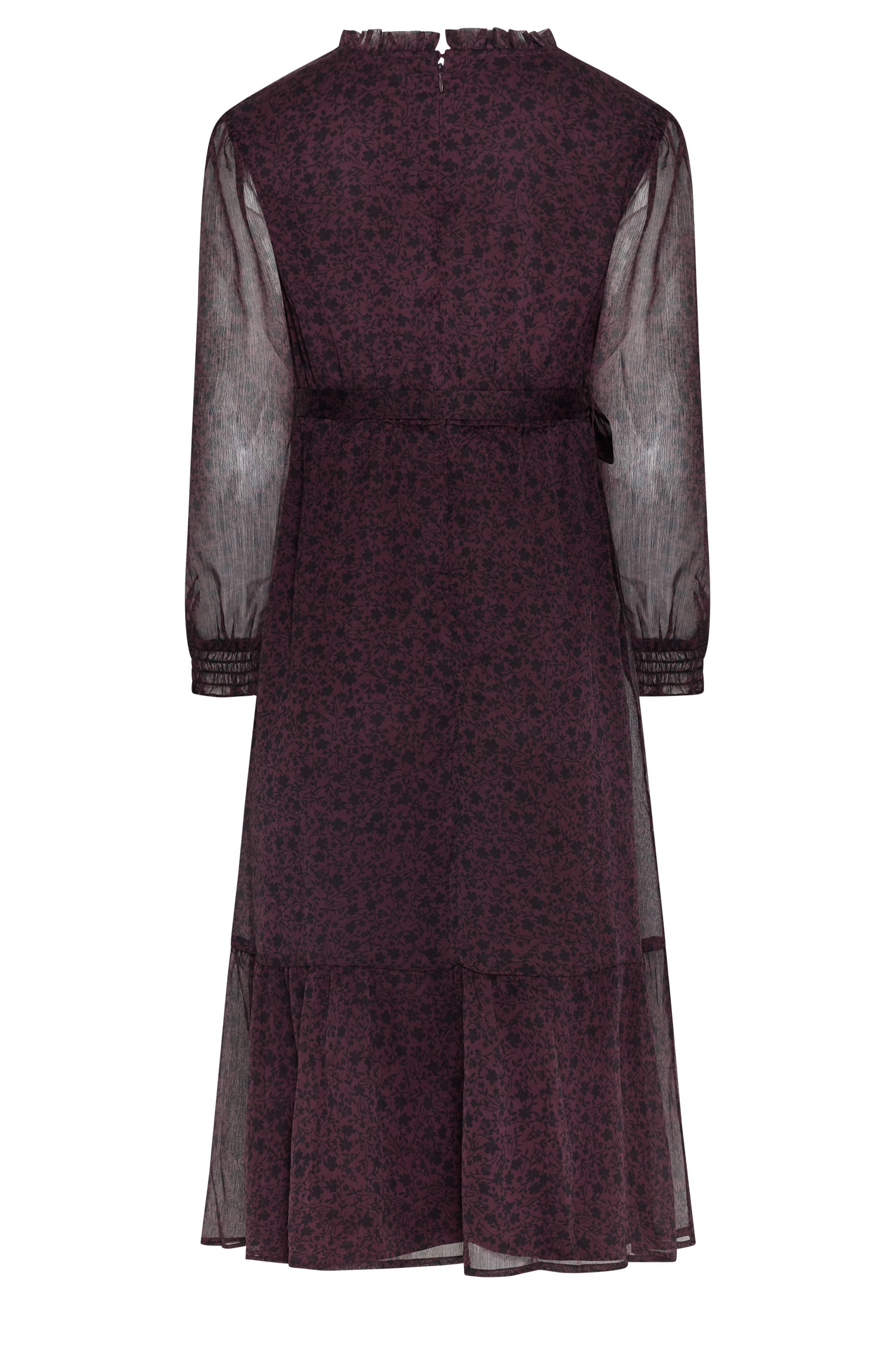 M&Co Petite Purple Ditsy Long Sleeve Midi Dress | M&Co  6