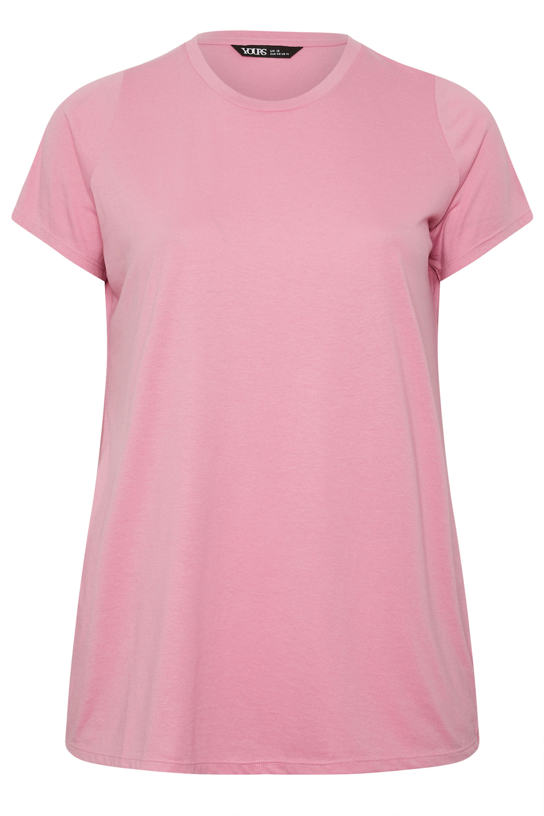 YOURS Plus Size Pink Short Sleeve Core T-Shirt | Yours Clothing 5