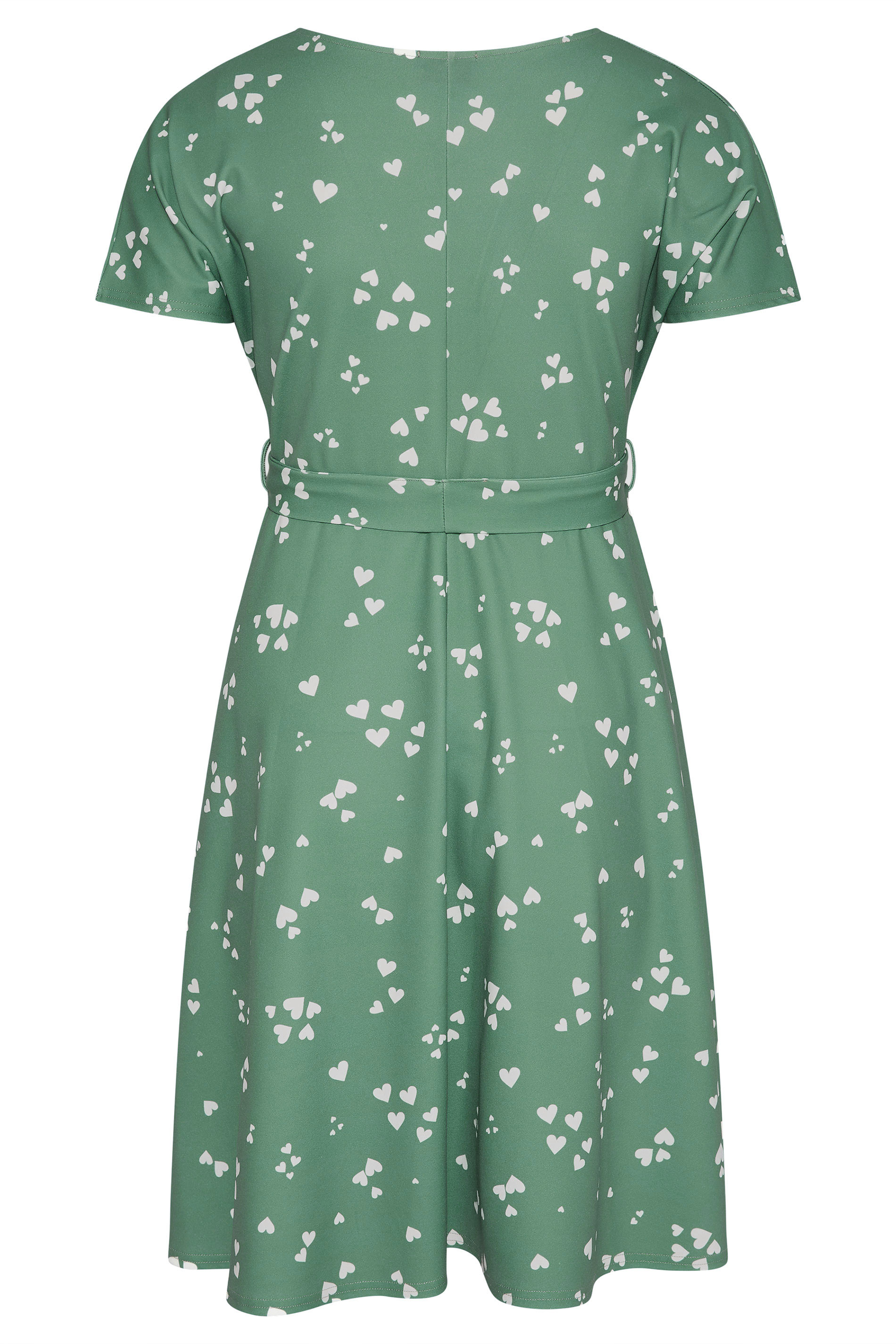 YOURS LONDON Plus Size Sage Green Heart ...