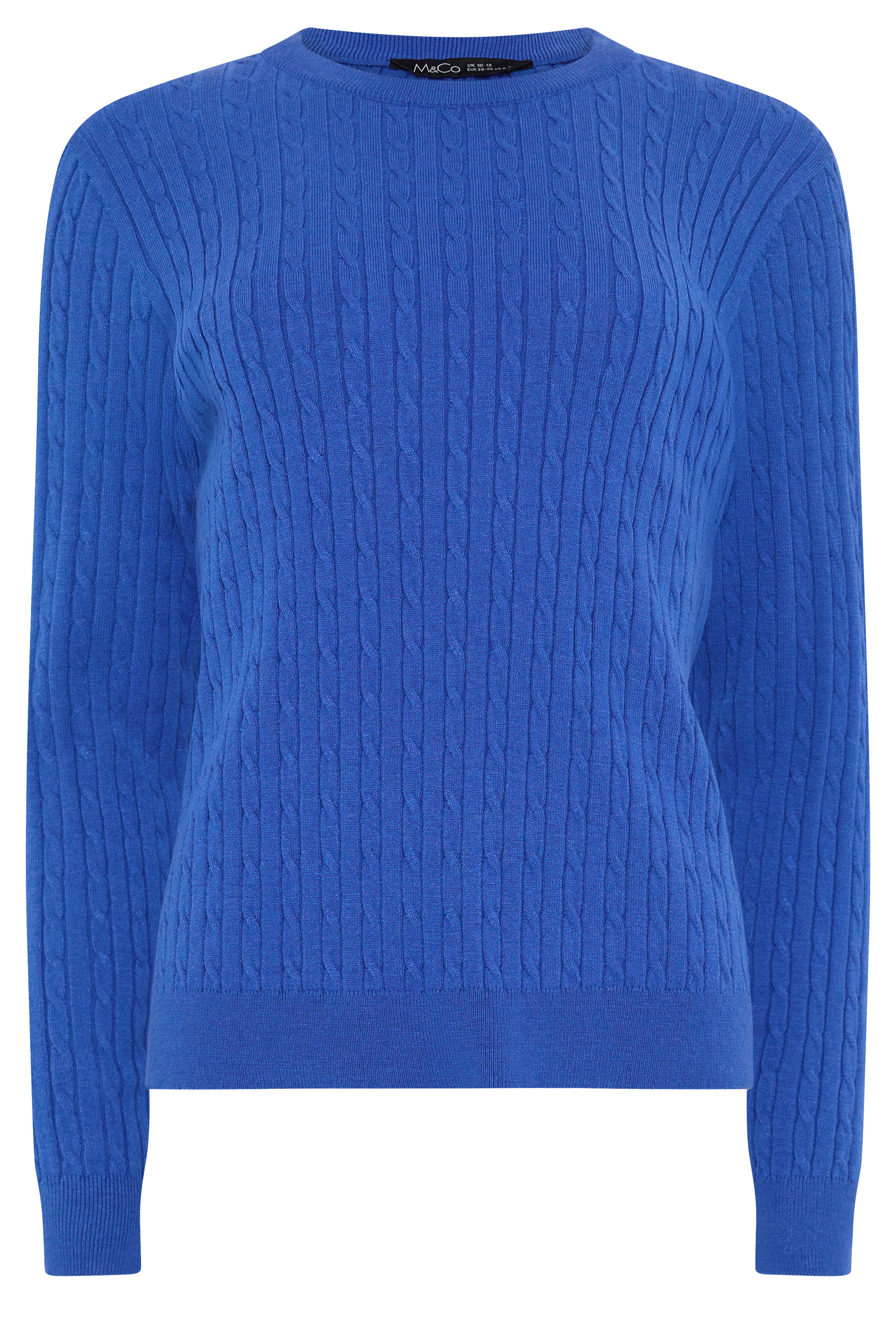 M&Co Blue Cable Knit Jumper | M&Co 5