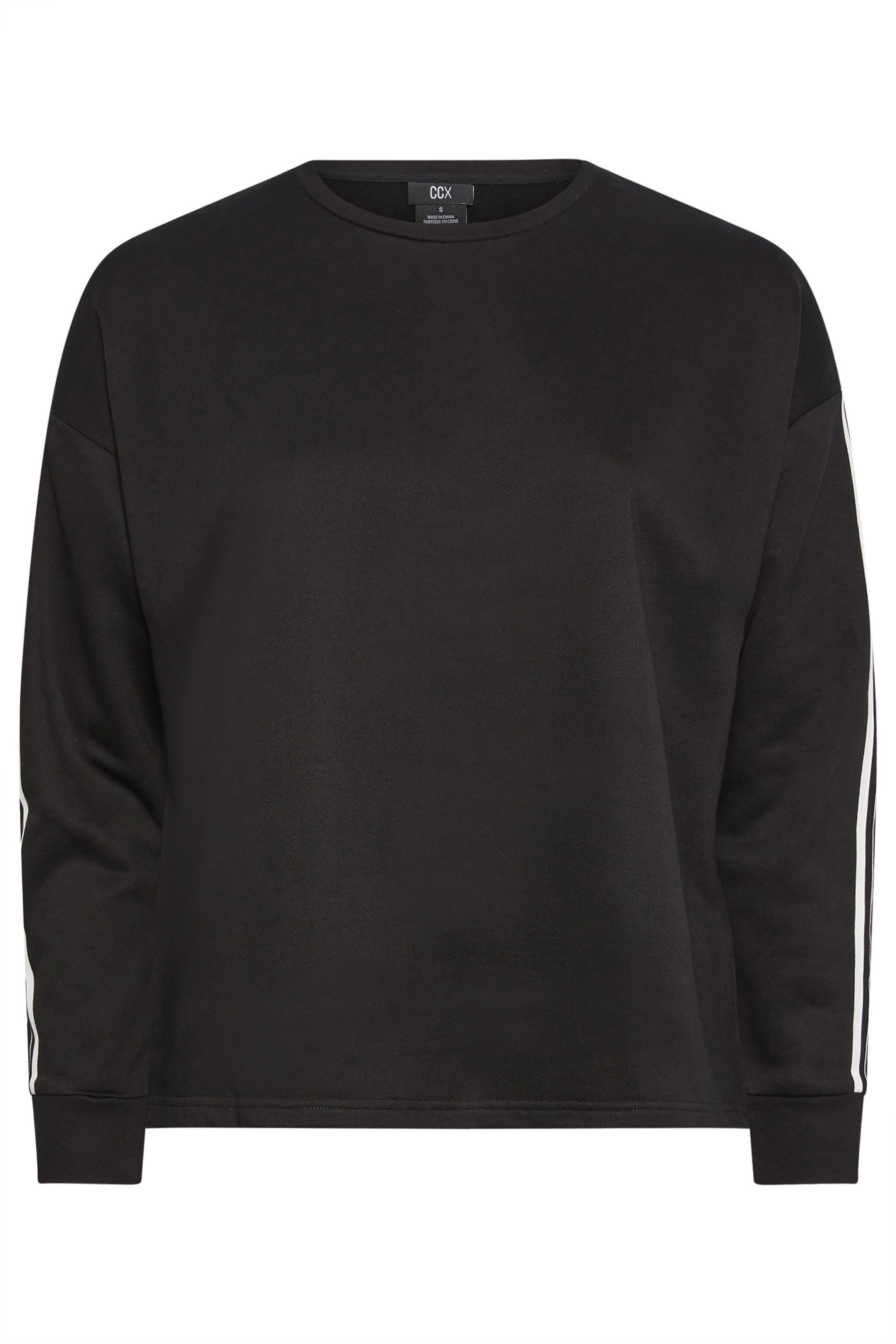 Evans Black Evans Sports Stripe Sweatshirt 5