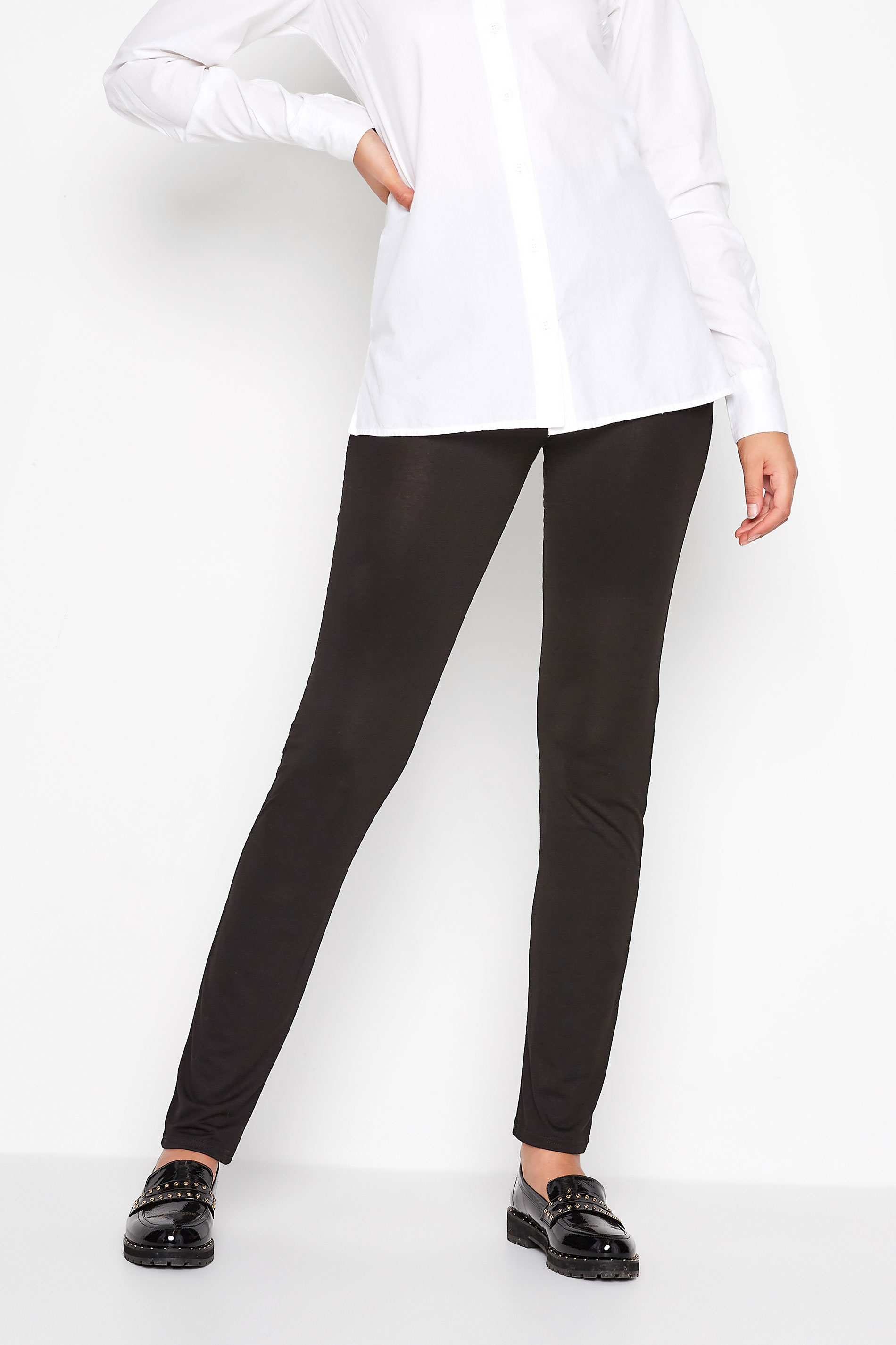 LTS Tall Women's Black Stretch Slim Leg Trousers | Long Tall Sally  1