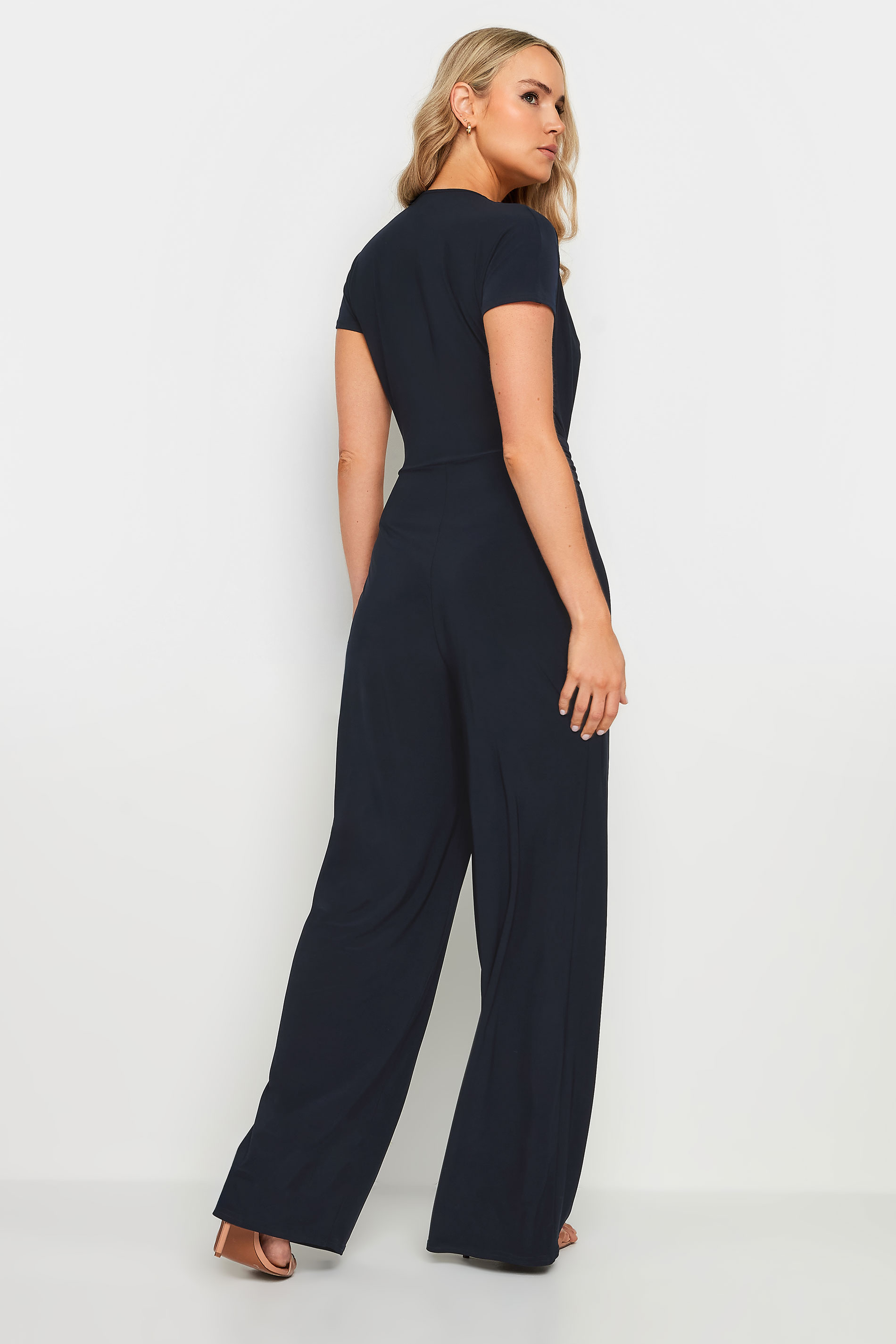 LTS Tall Women's Navy Blue Pleated Jumpsuit | Long Tall Sally 3