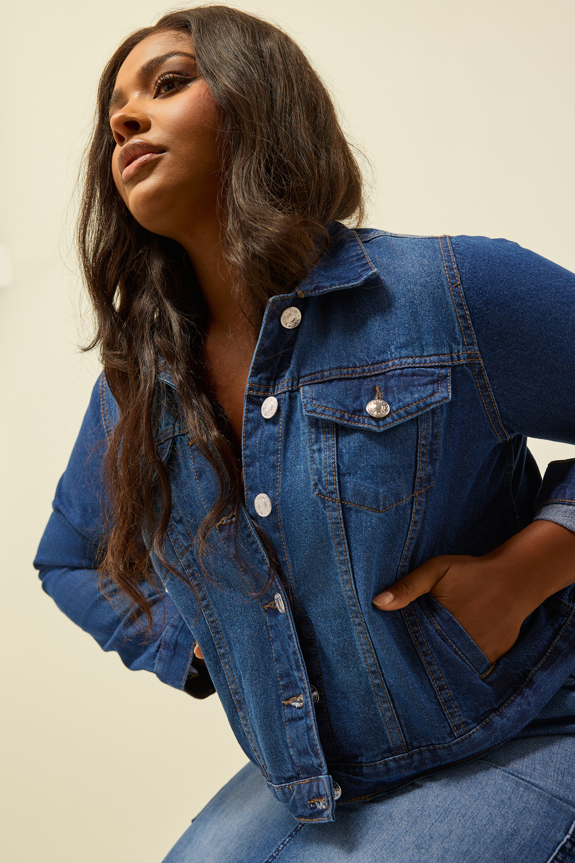 YOURS Plus Size Indigo Blue Denim Jacket | Yours Clothing 1