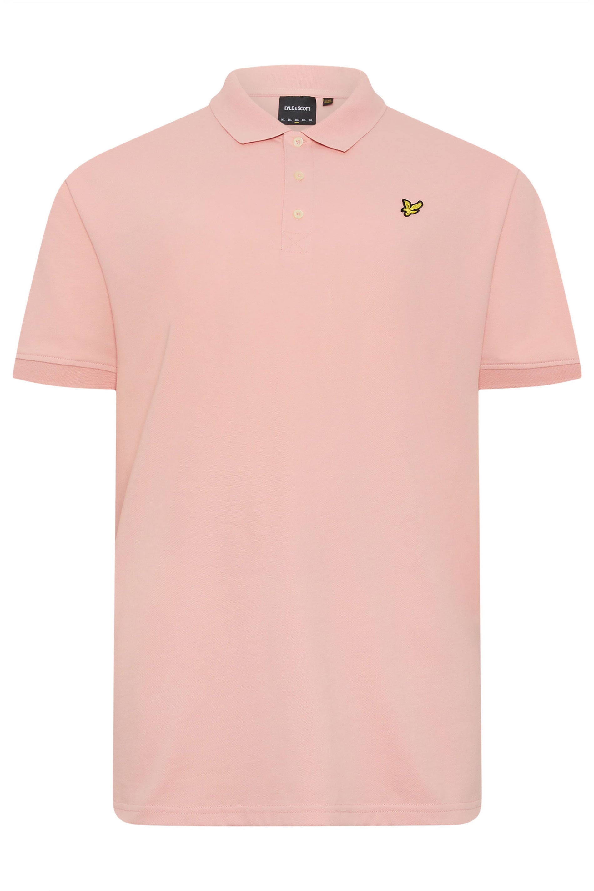 LYLE & SCOTT Big & Tall Grapefruit Pink Core Polo Shirt | BadRhino 2