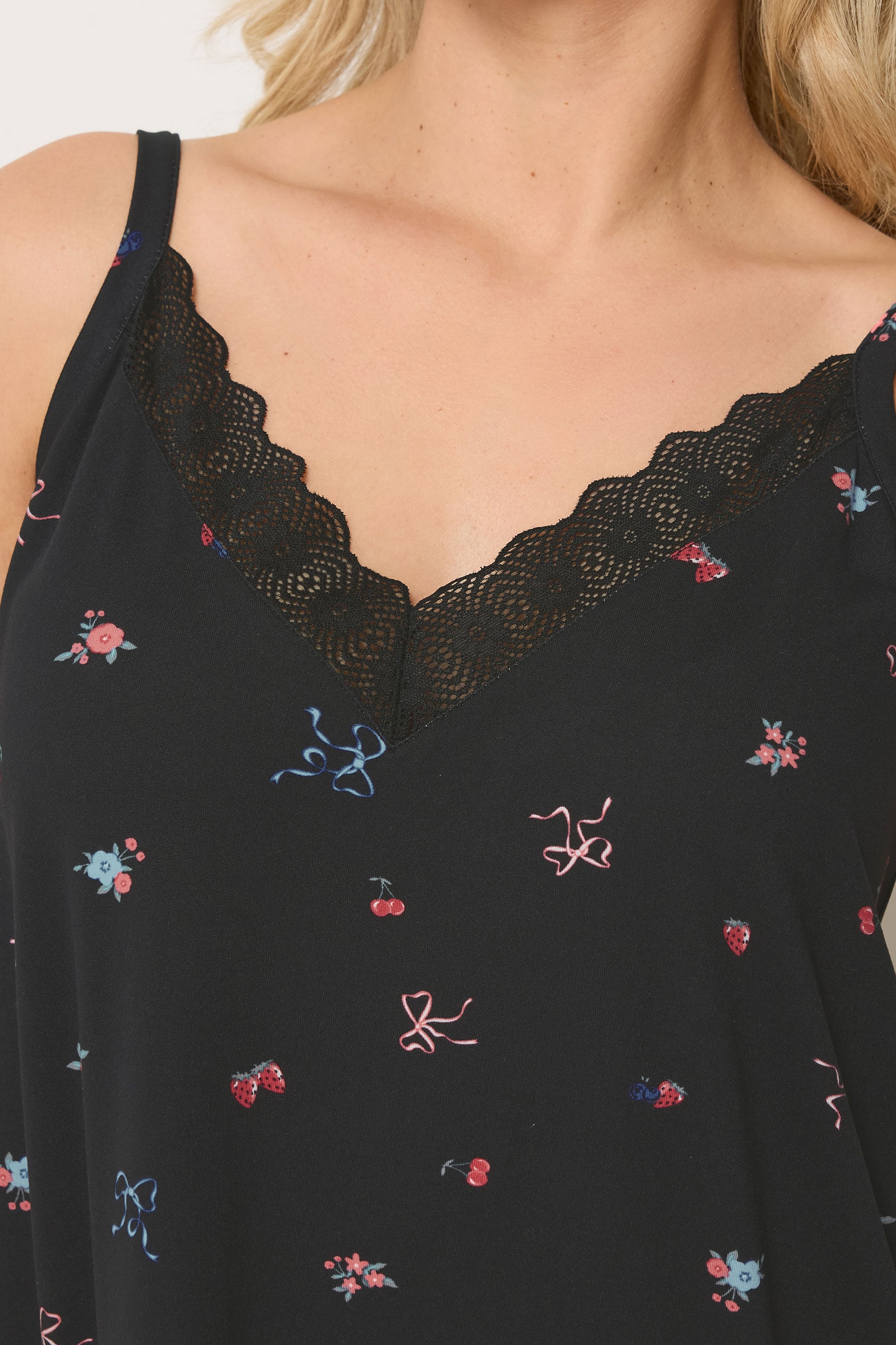 YOURS Curve Plus Size Floral Soft Touch Chemise Nightdress | Yours Clothing 4
