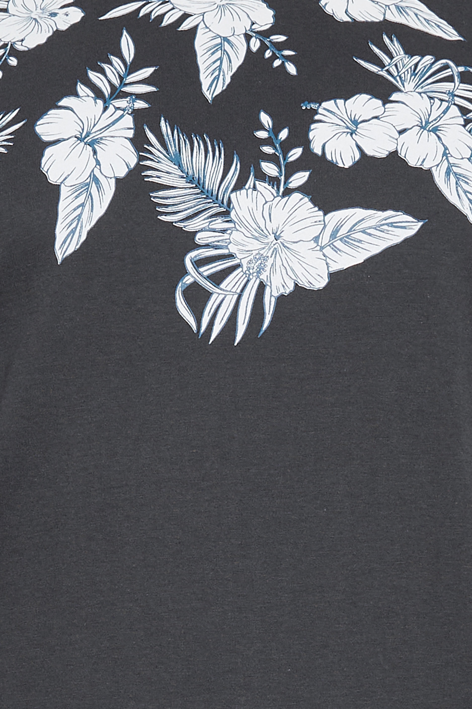 BadRhino Big & Tall Black Floral Border Print Short Sleeve T-Shirt | BadRhino 3