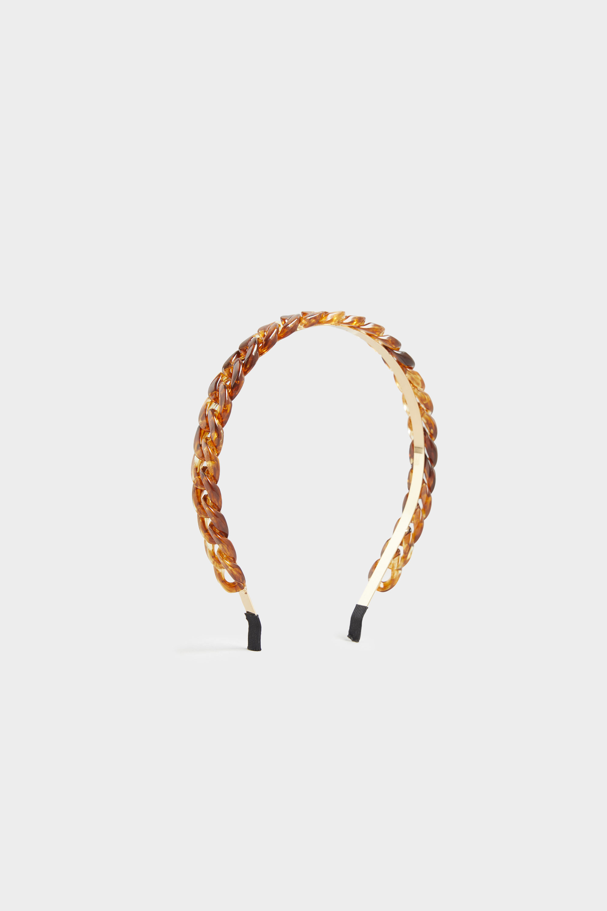 2 PACK Black & Brown Chain Link Headbands 1