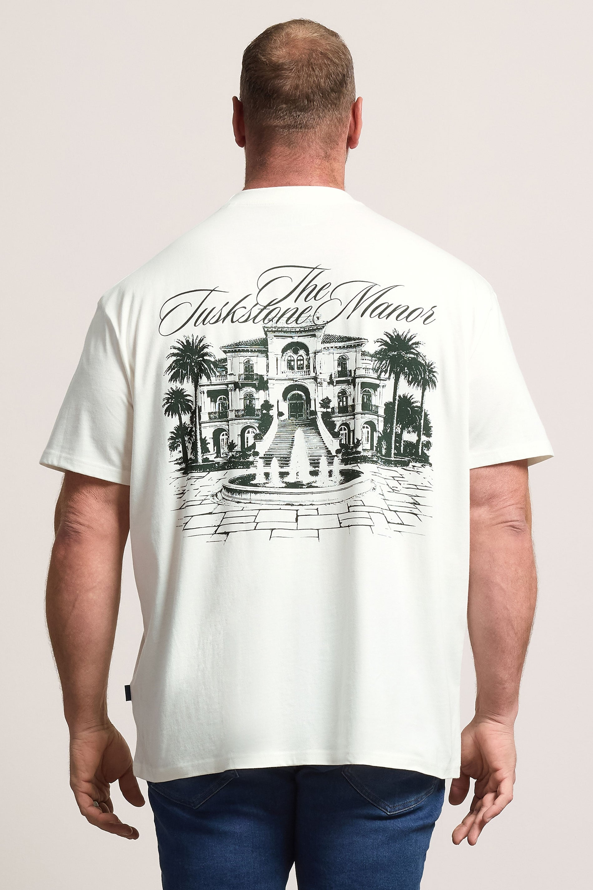 BadRhino Big & Tall White 'The Tuskstone Manor' Graphic T-Shirt | BadRhino  2