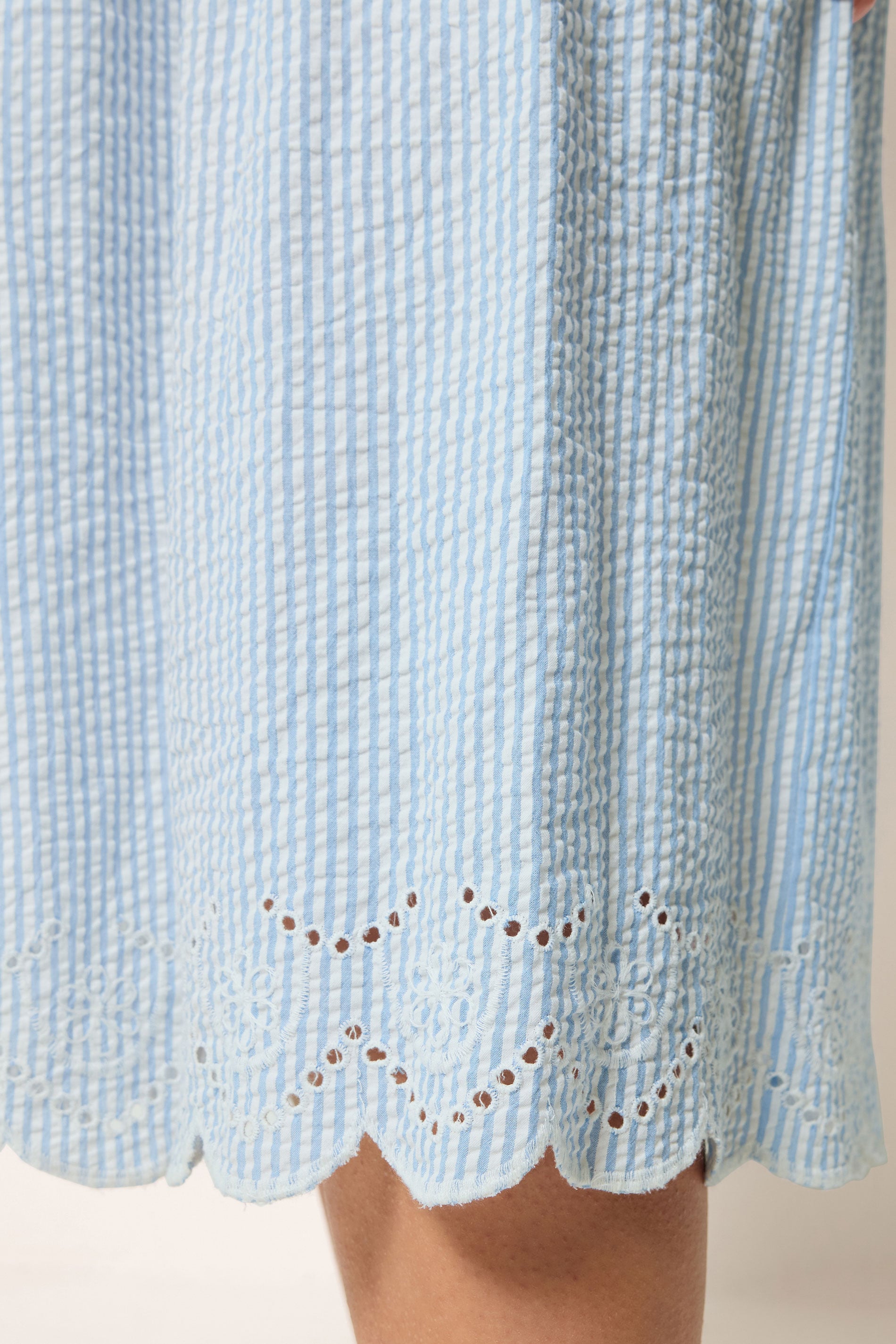 YOURS Plus Size Blue Stripe Shirred Dress | Yours Clothing 4