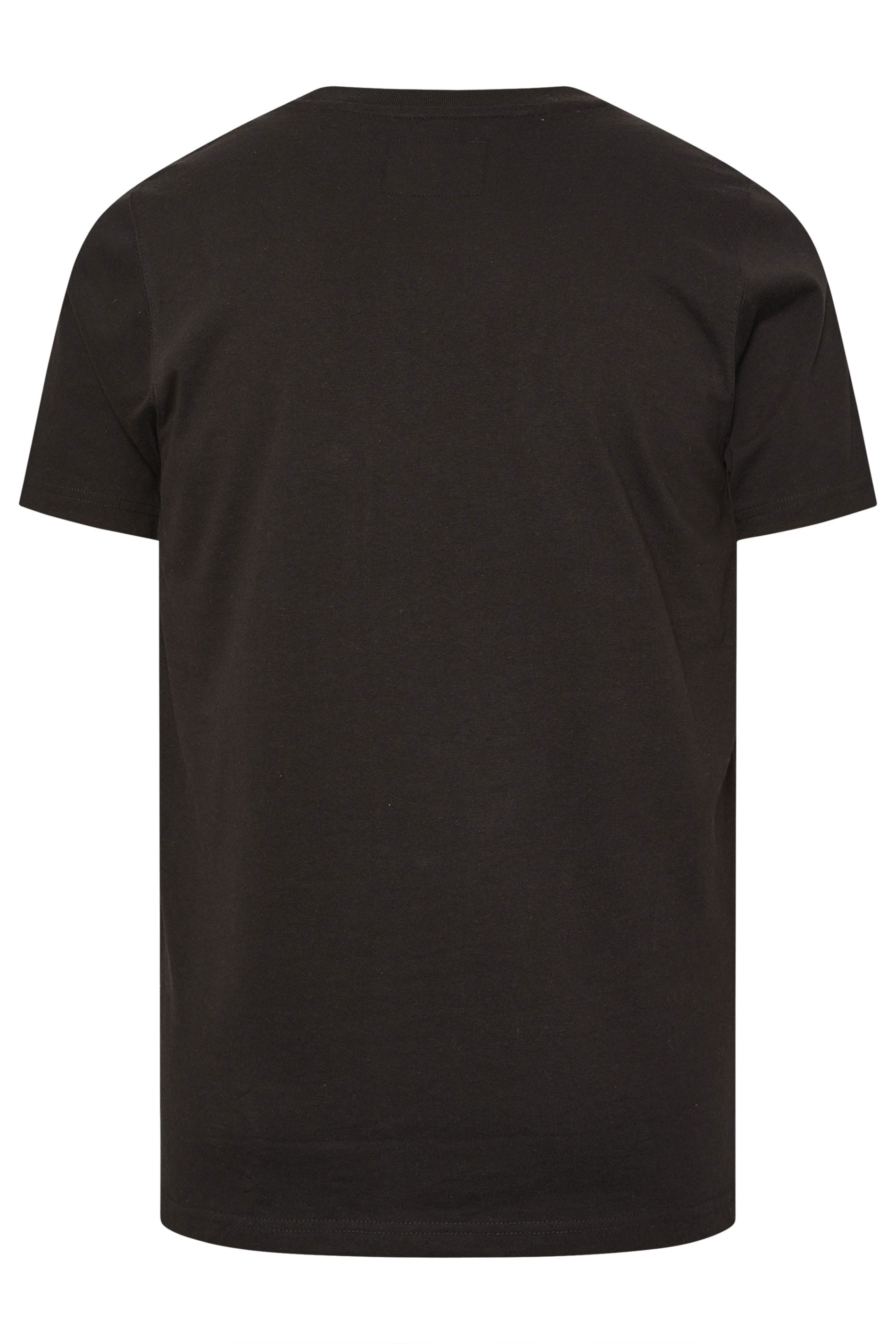 BadRhino Big & Tall Black Embroidered Script T-Shirt | BadRhino 6
