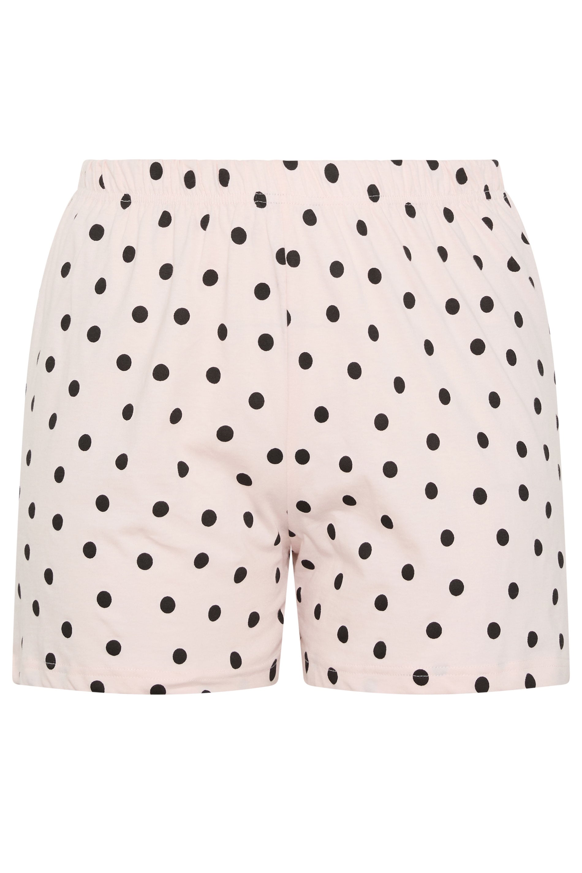 YOURS Plus Size Pink Polka Dot Pyjama Shorts | Yours Clothing 5