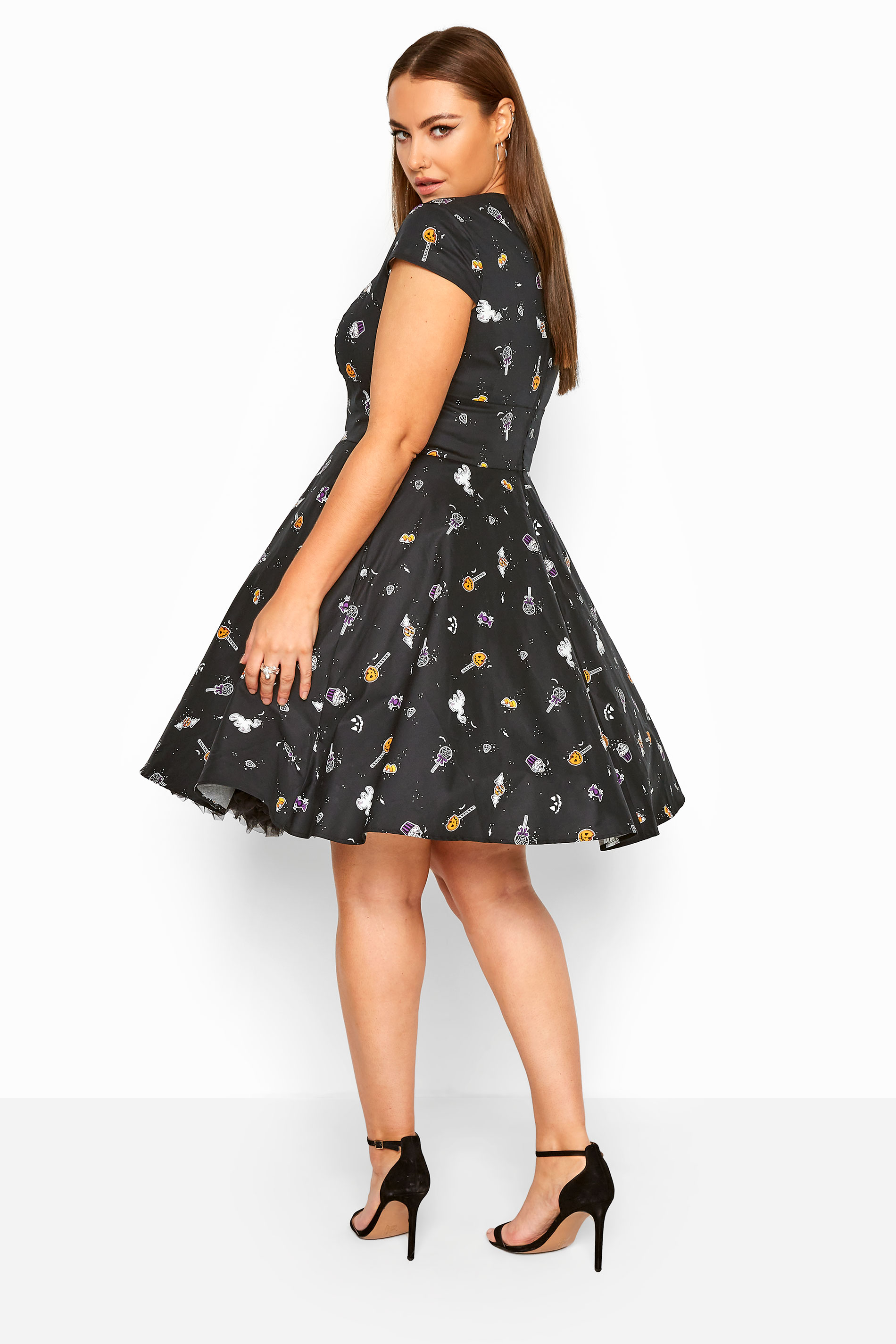 HELL BUNNY Black 'Trick Or Treat' Dress | Yours Clothing