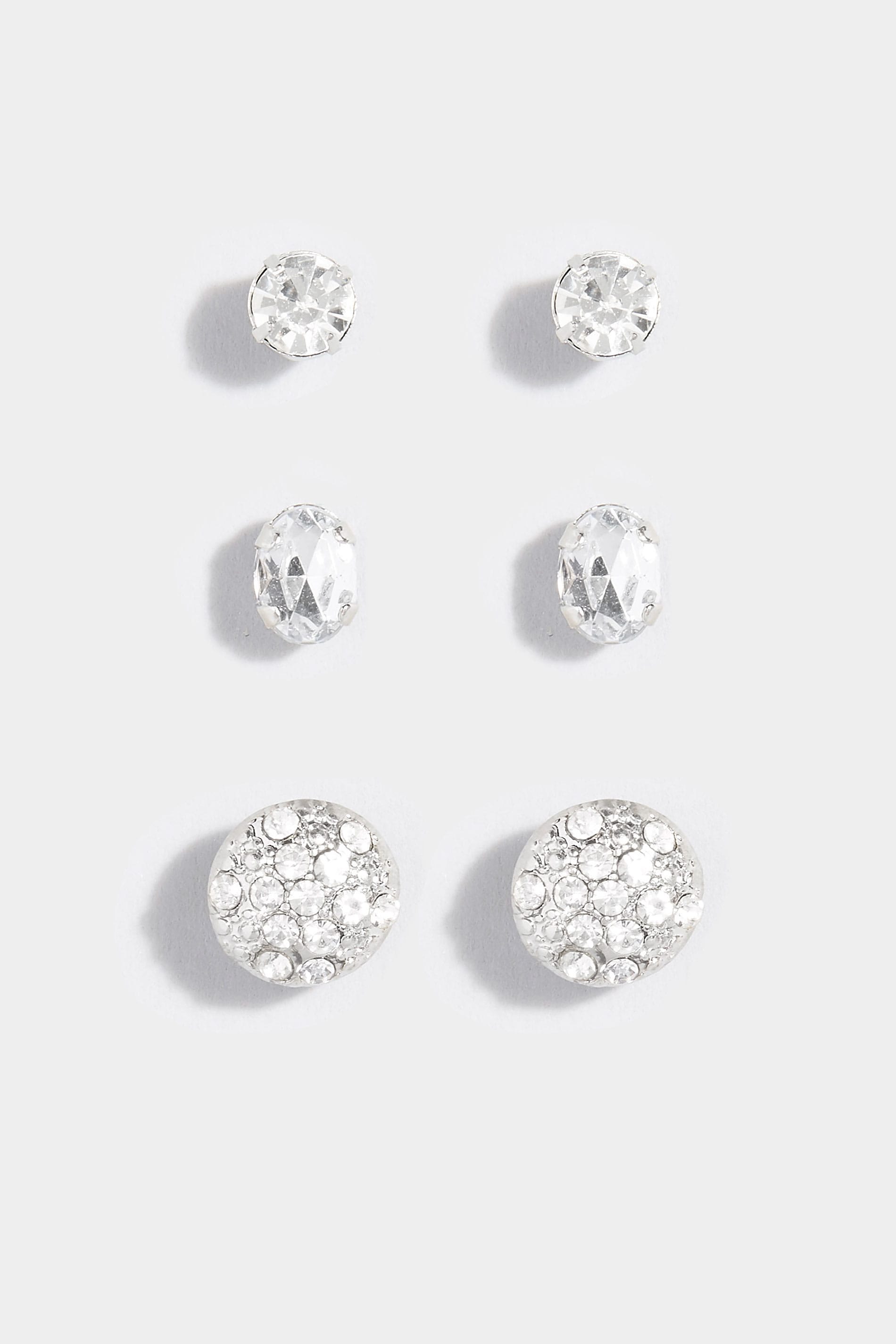 diamante stud earrings