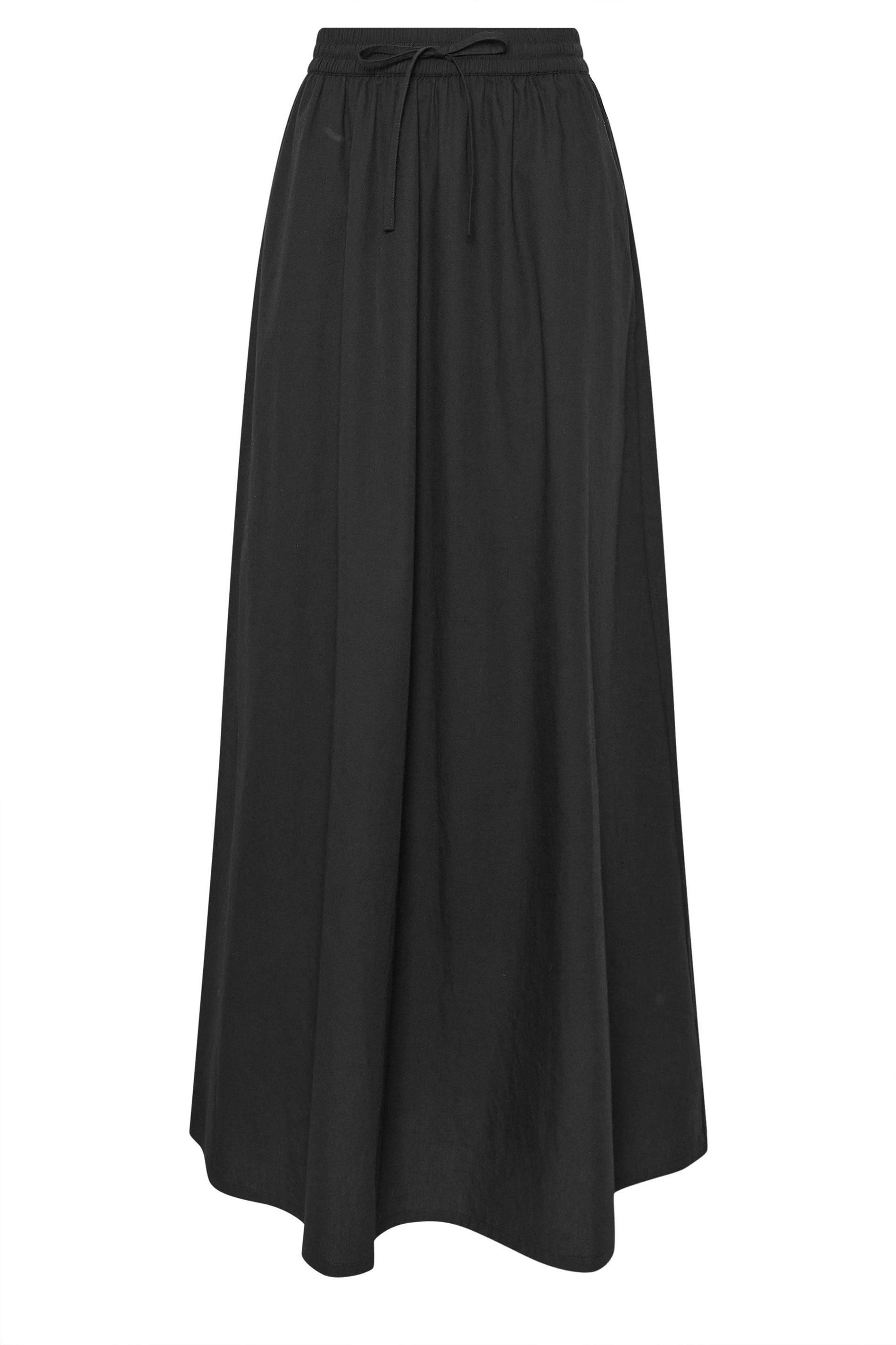 LTS Tall Women's Black Pull On Cotton Maxi Skirt | Long Tall Sally 5