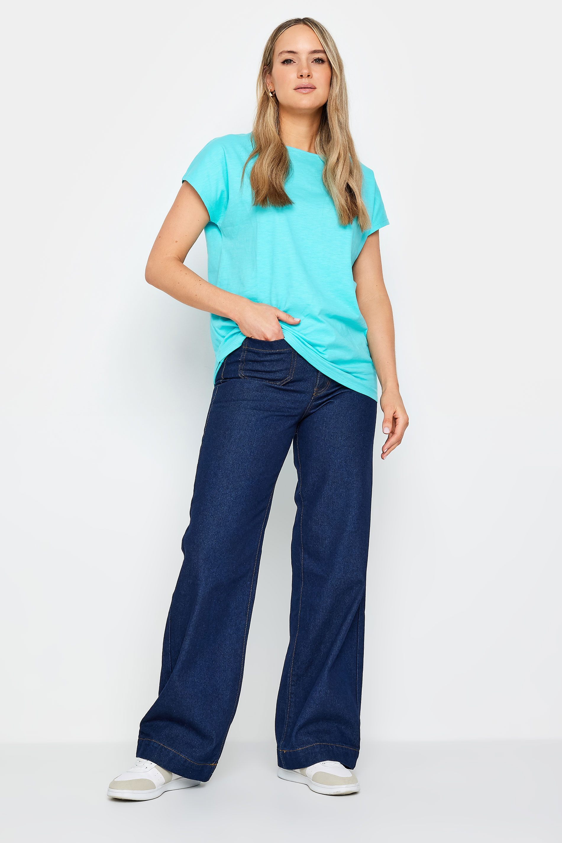 LTS Tall Womens Bright Blue Short Sleeve T-Shirt | Long Tall Sally 2