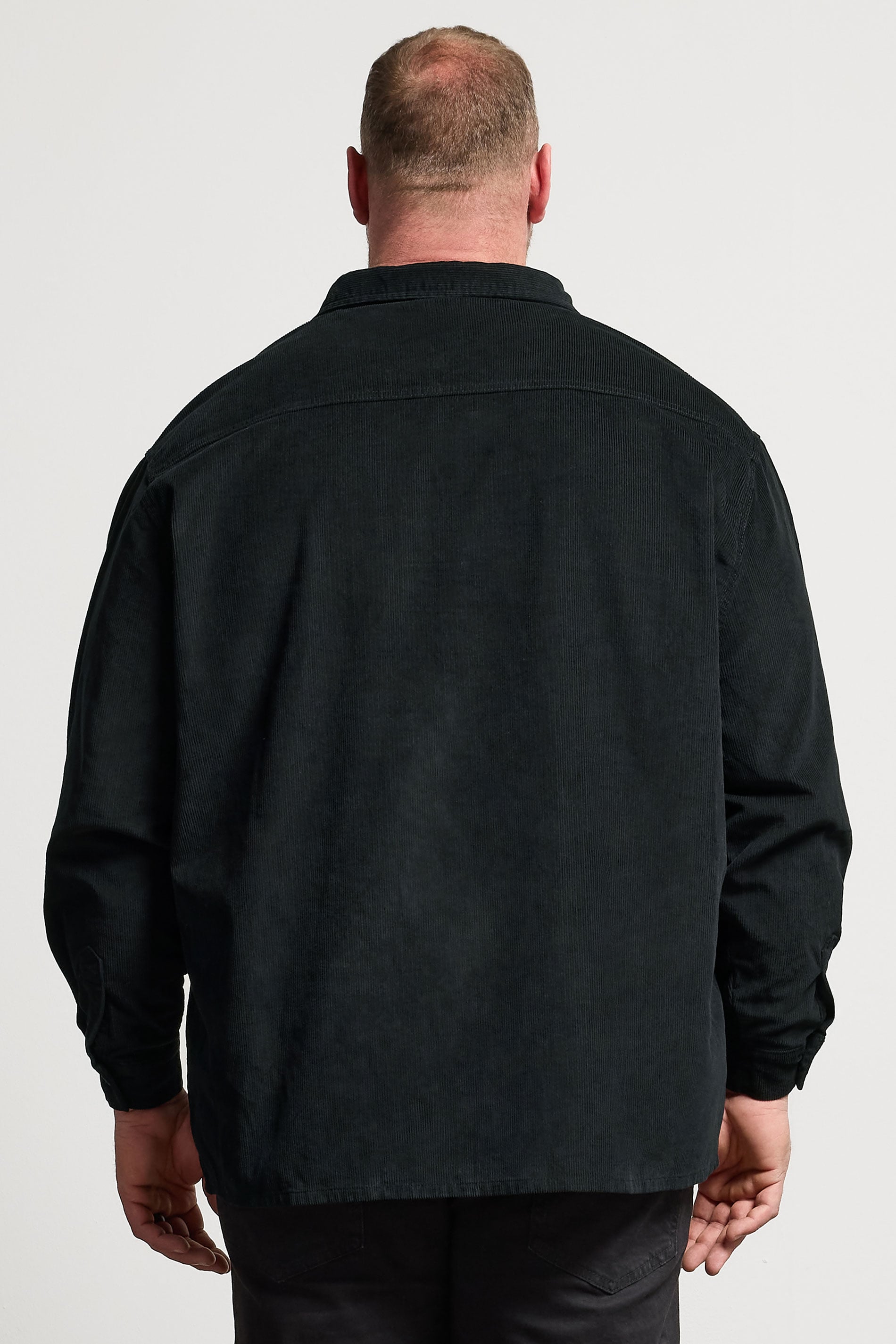 BadRhino Big & Tall Black Corduroy Overshirt | BadRhino 4