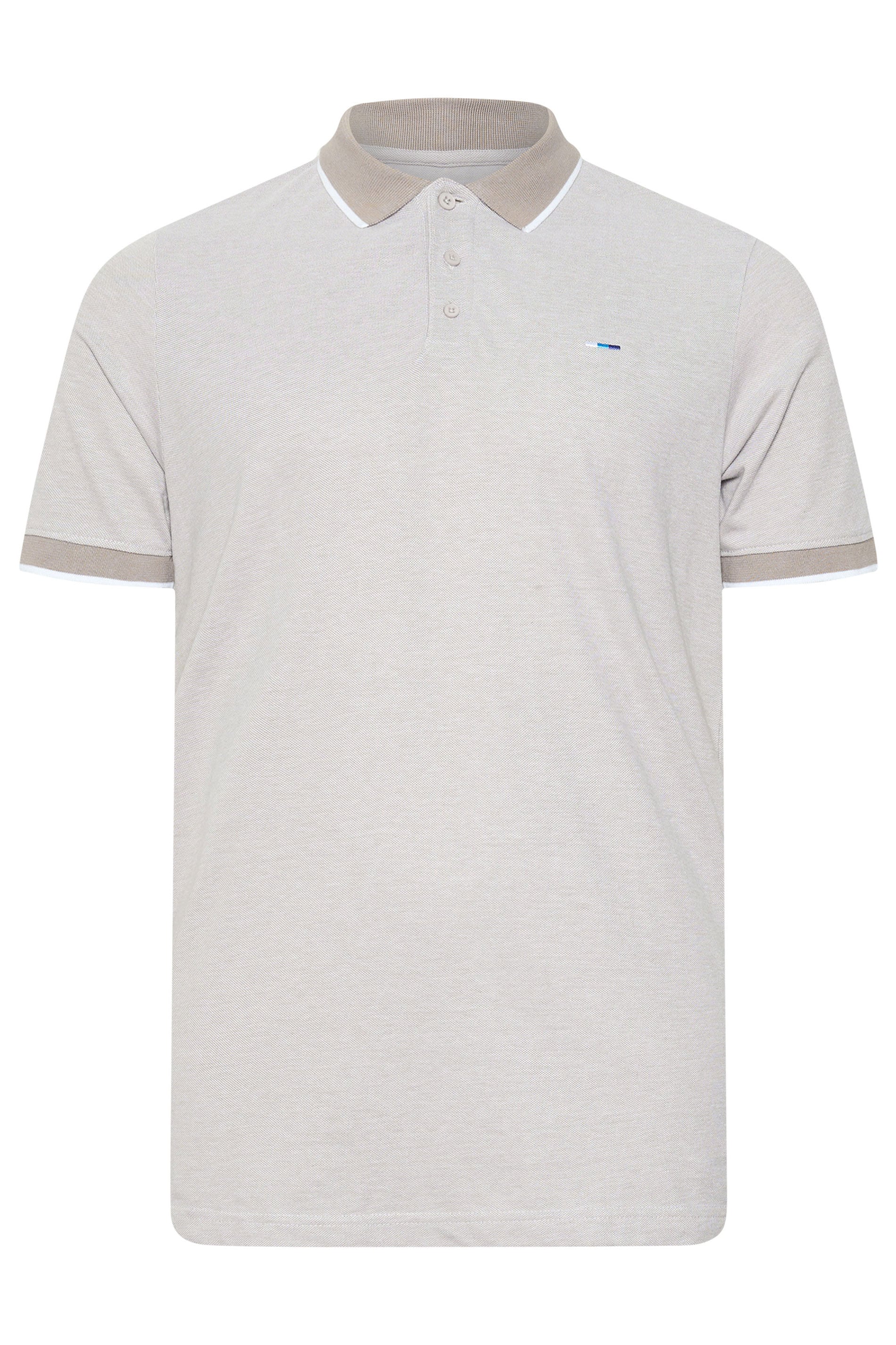 BadRhino Big & Tall Beige Brown Birdseye Polo Shirt | BadRhino 5