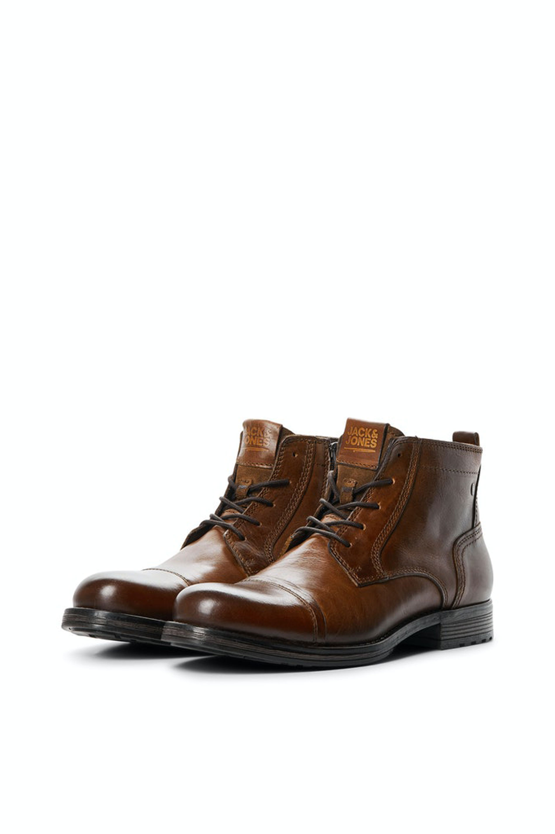JACK & JONES Brown Lace-Up Ankle Boots 1