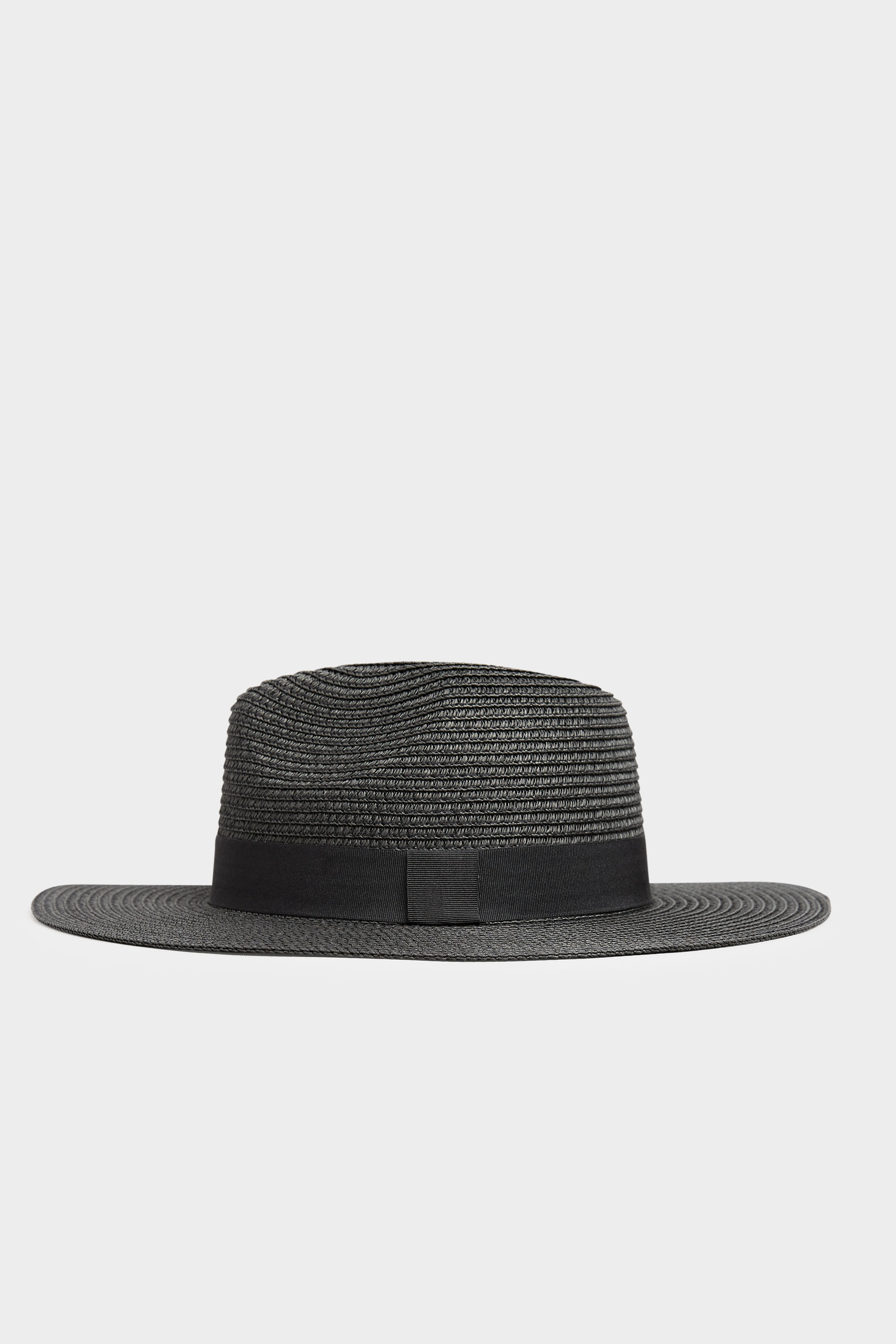 Black Straw Fedora Hat | Yours Clothing  3