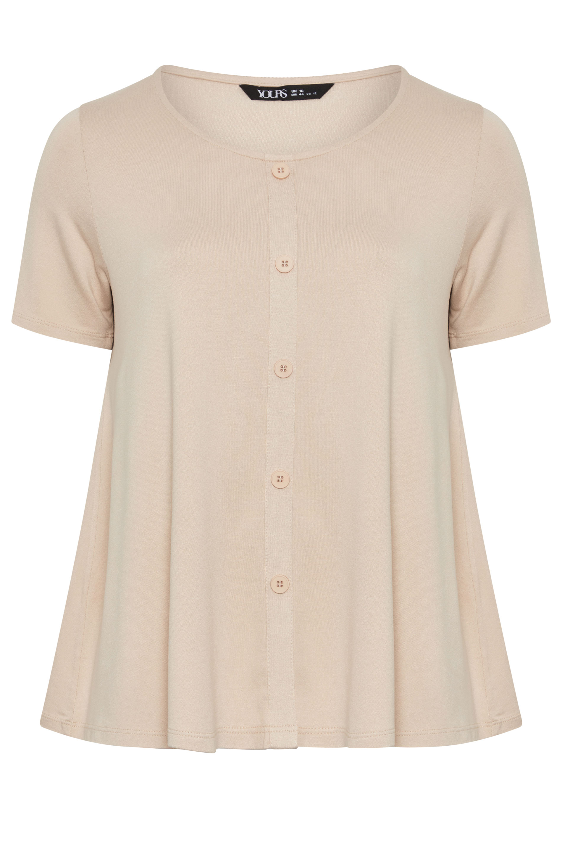 YOURS Plus Size Natural Brown Soft Touch Top | Yours Clothing 5