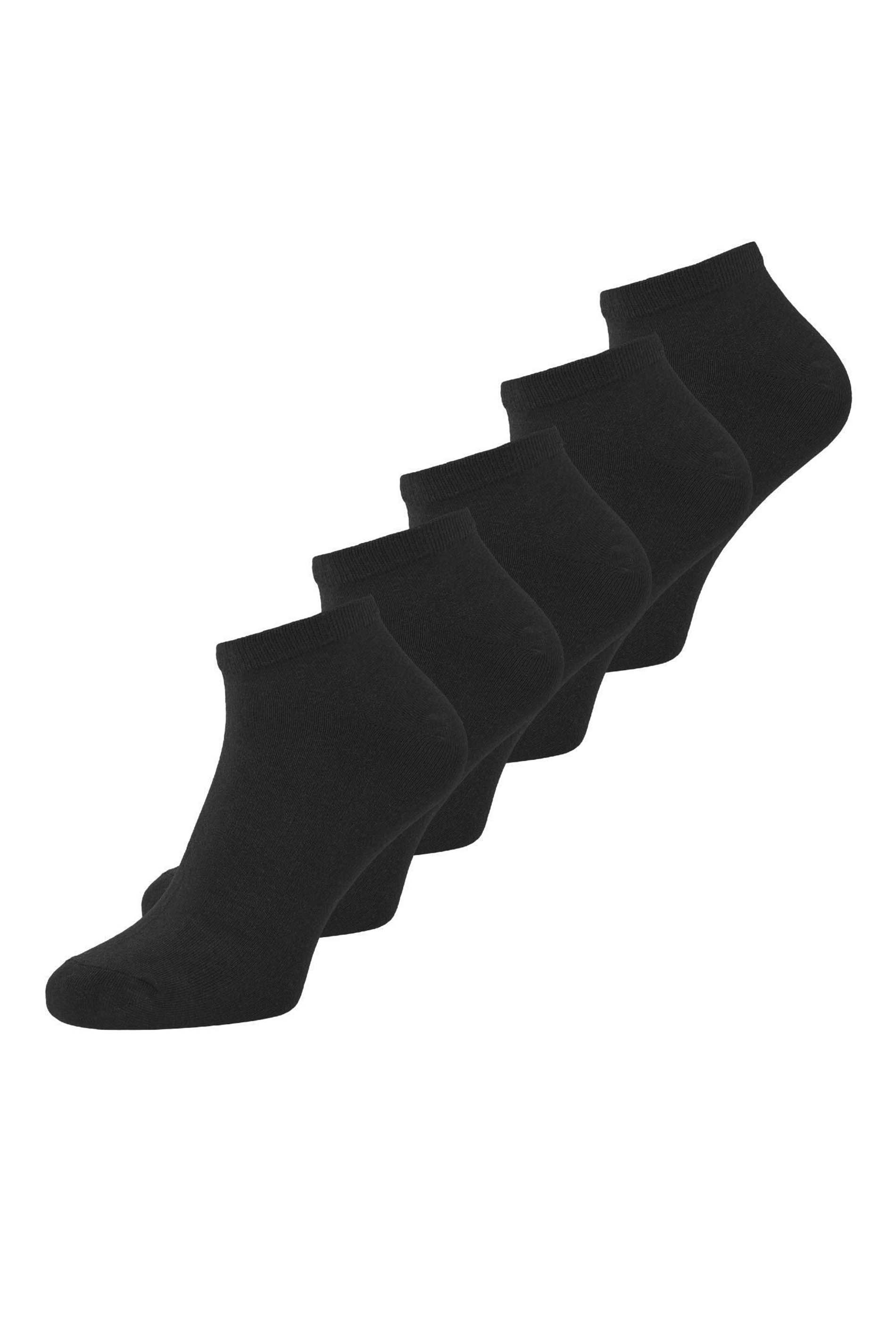JACK & JONES 5 PACK Black Trainer Socks | BadRhino 1