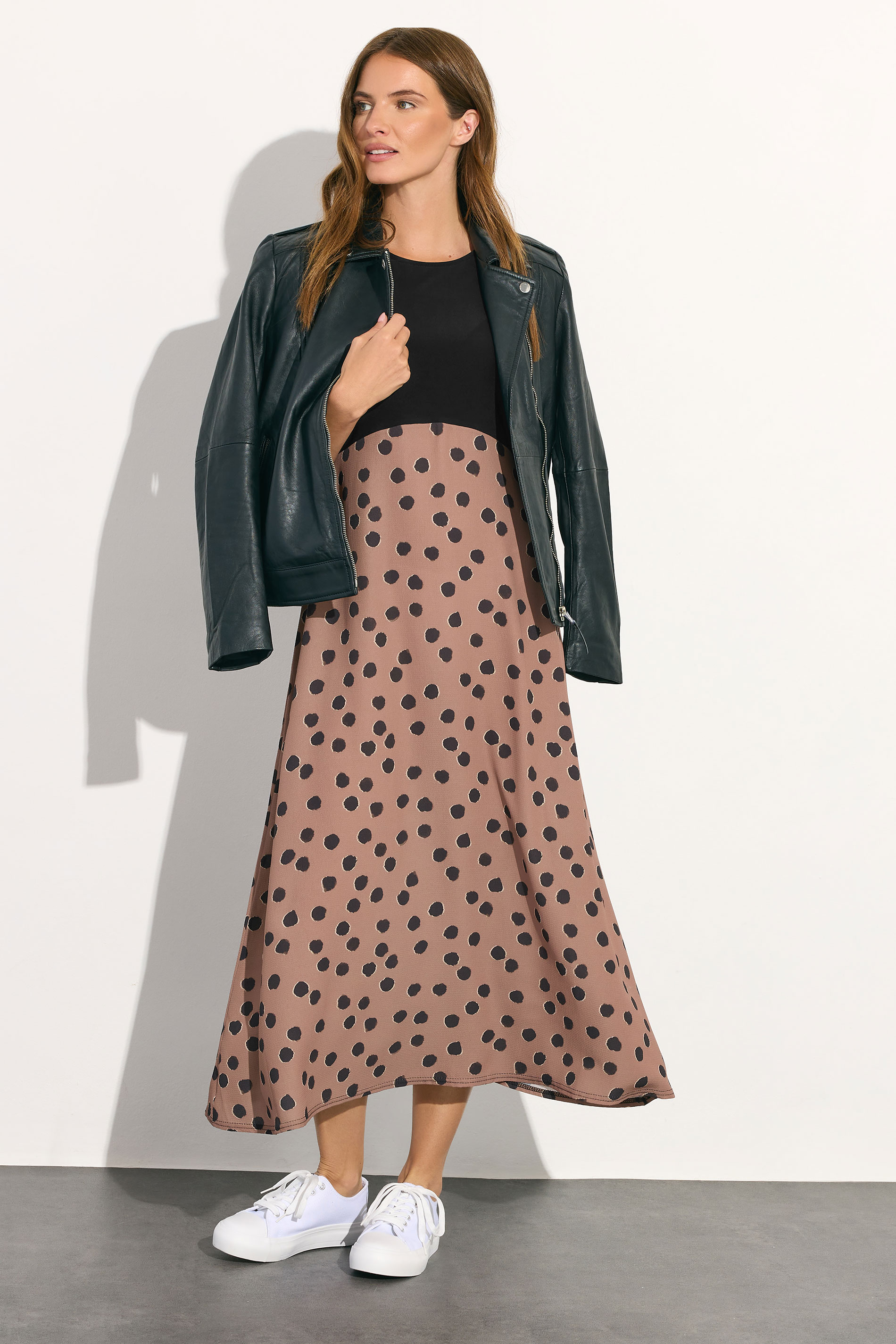 M&Co Black 2 In 1 Spot Print Maxi Dress | M&Co 3