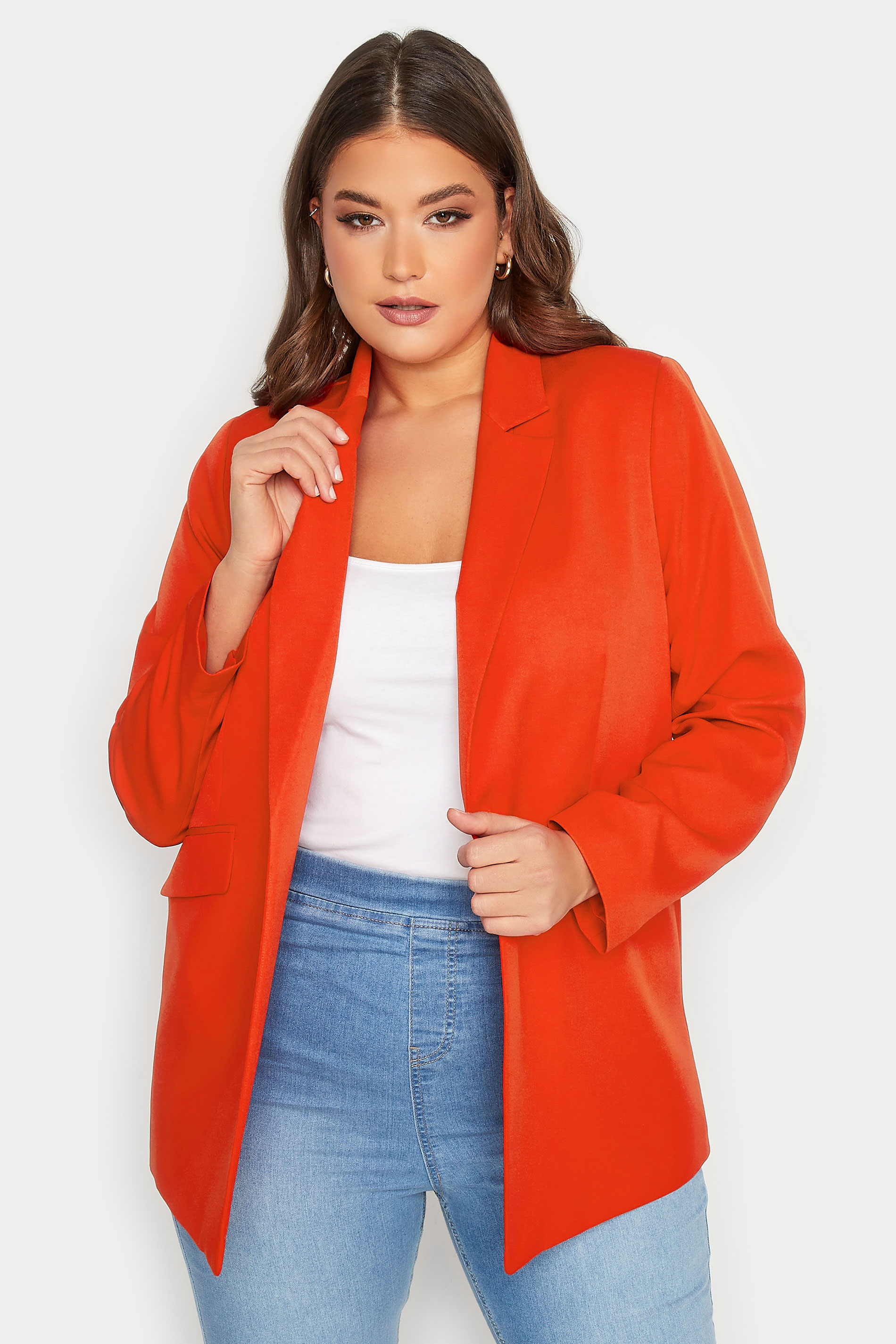 YOURS Plus Size Red Blazer | Yours Clothing