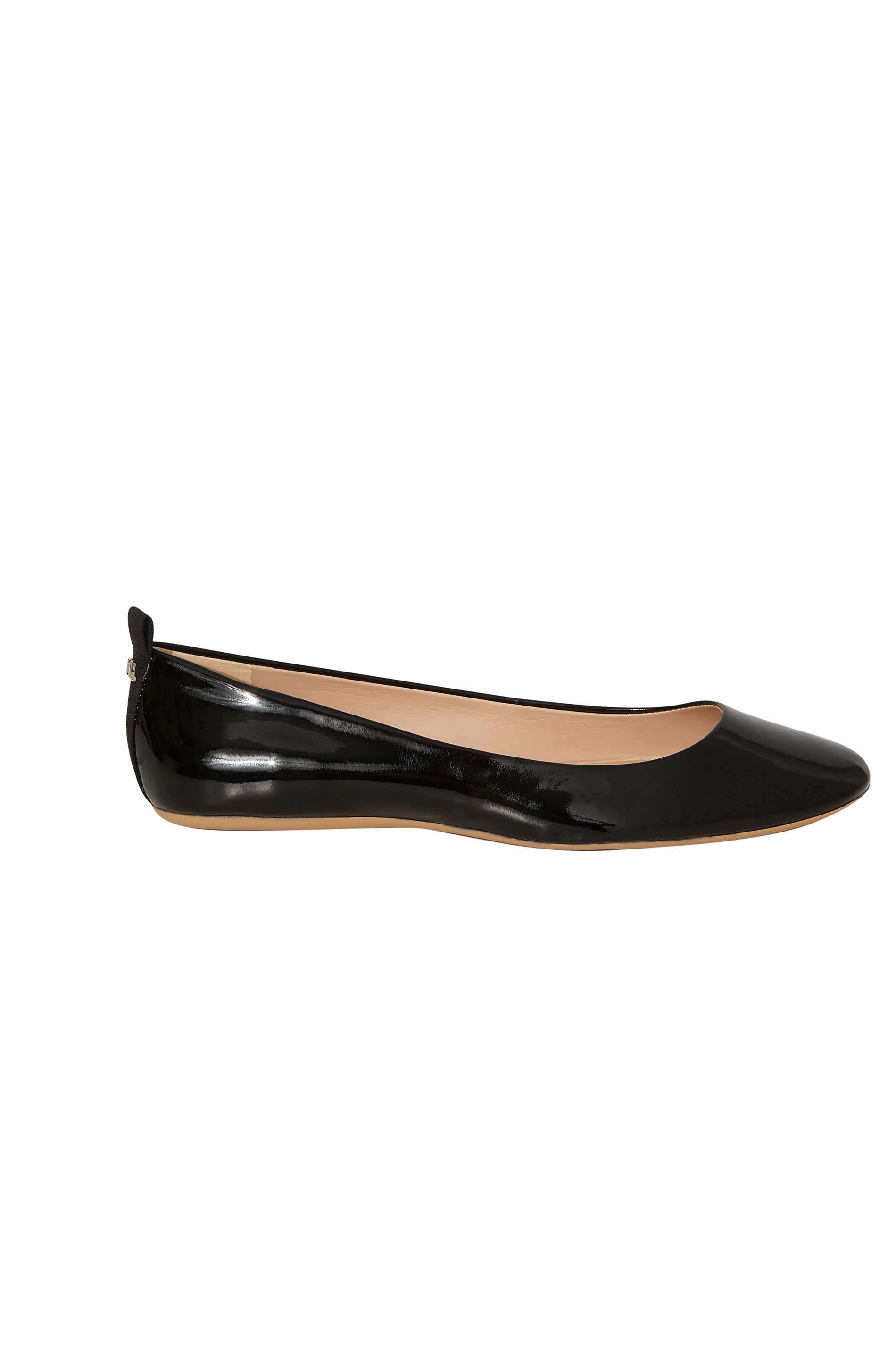 KARL LAGERFELD Paris Black Vada Ballerina Flat Shoes | Long Tall Sally