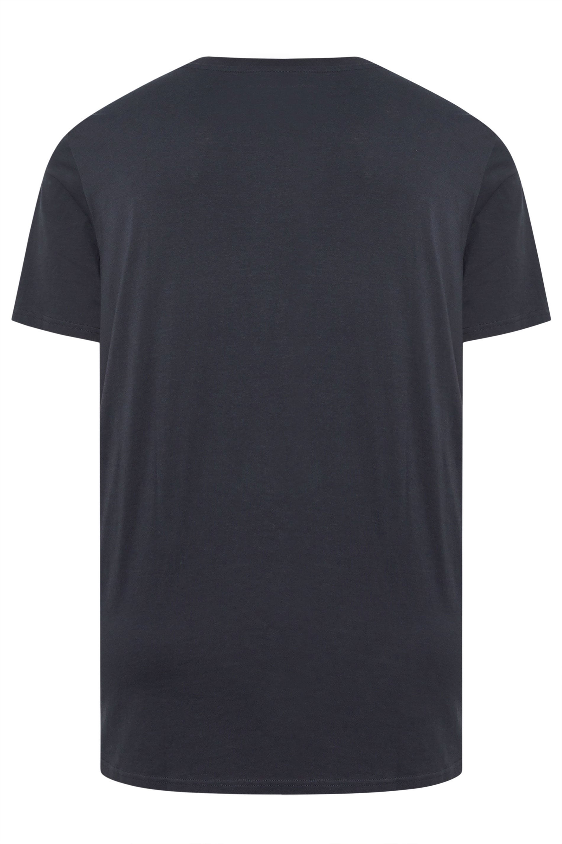 JACK & JONES Big & Tall Dark Navy Blue Slogan T-Shirt | BadRhino 4
