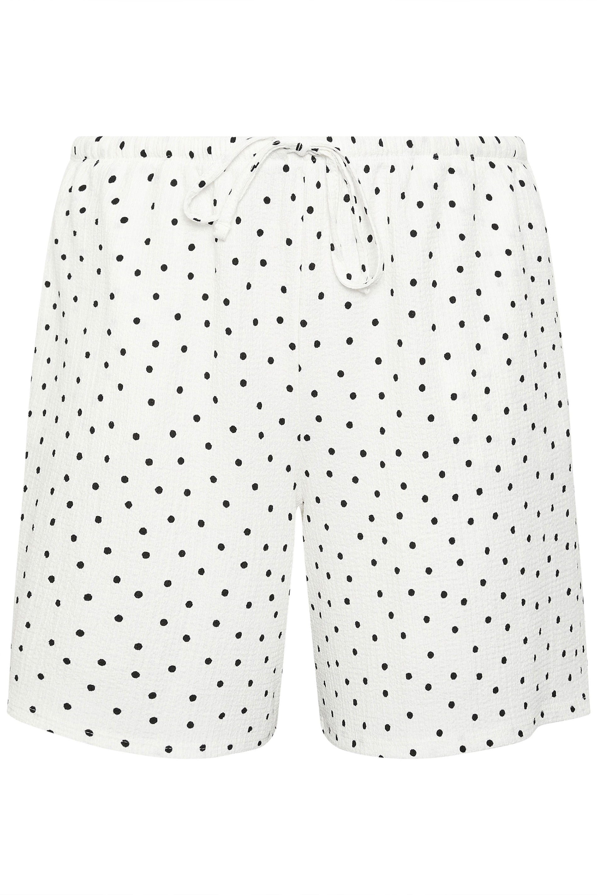 YOURS Plus Size White Polka Dot Shorts | Yours Clothing 5