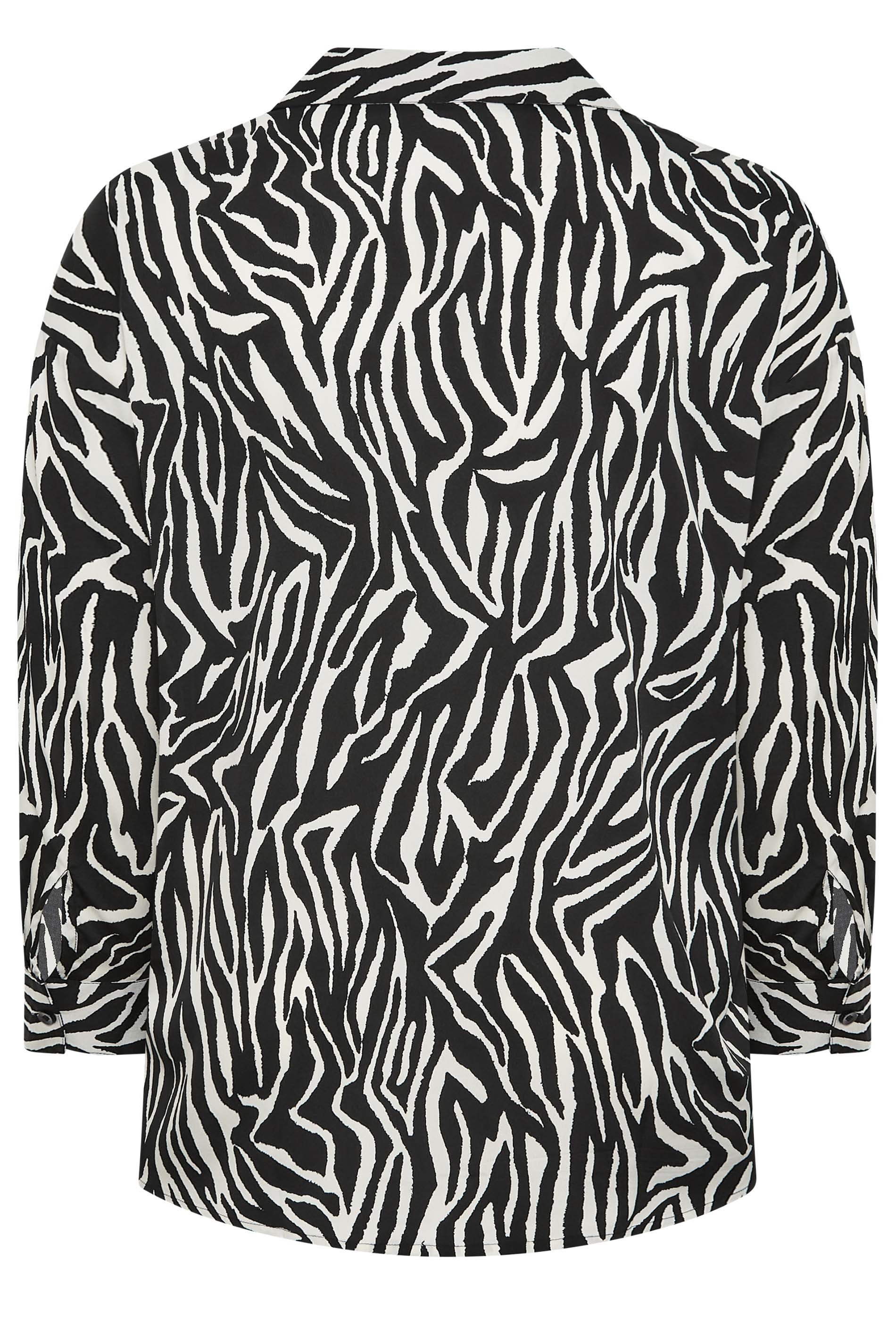 LIMITED COLLECTION Plus Size Curve White & Black Zebra Print Shirt ...