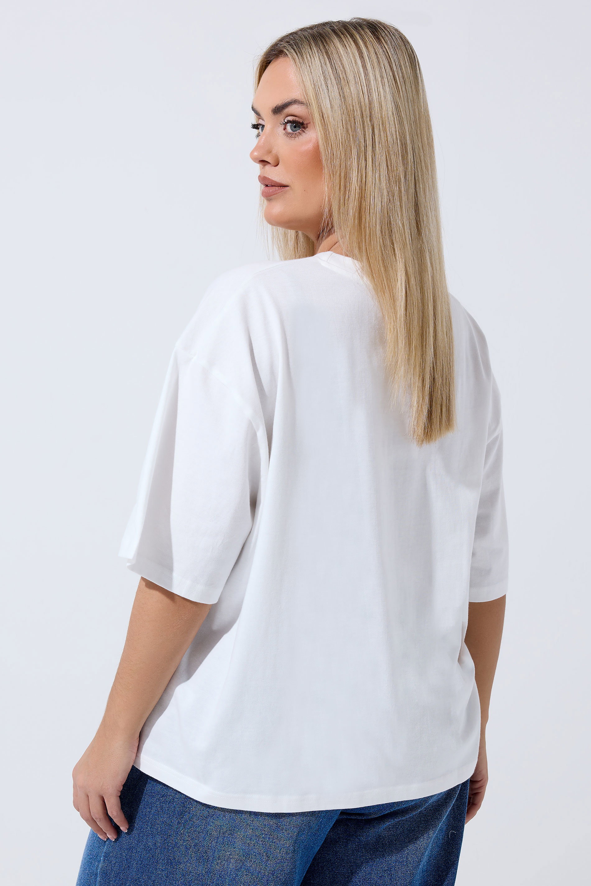 LIMITED COLLECTION Plus Size White Floral Print T-Shirt | Yours Clothing 2