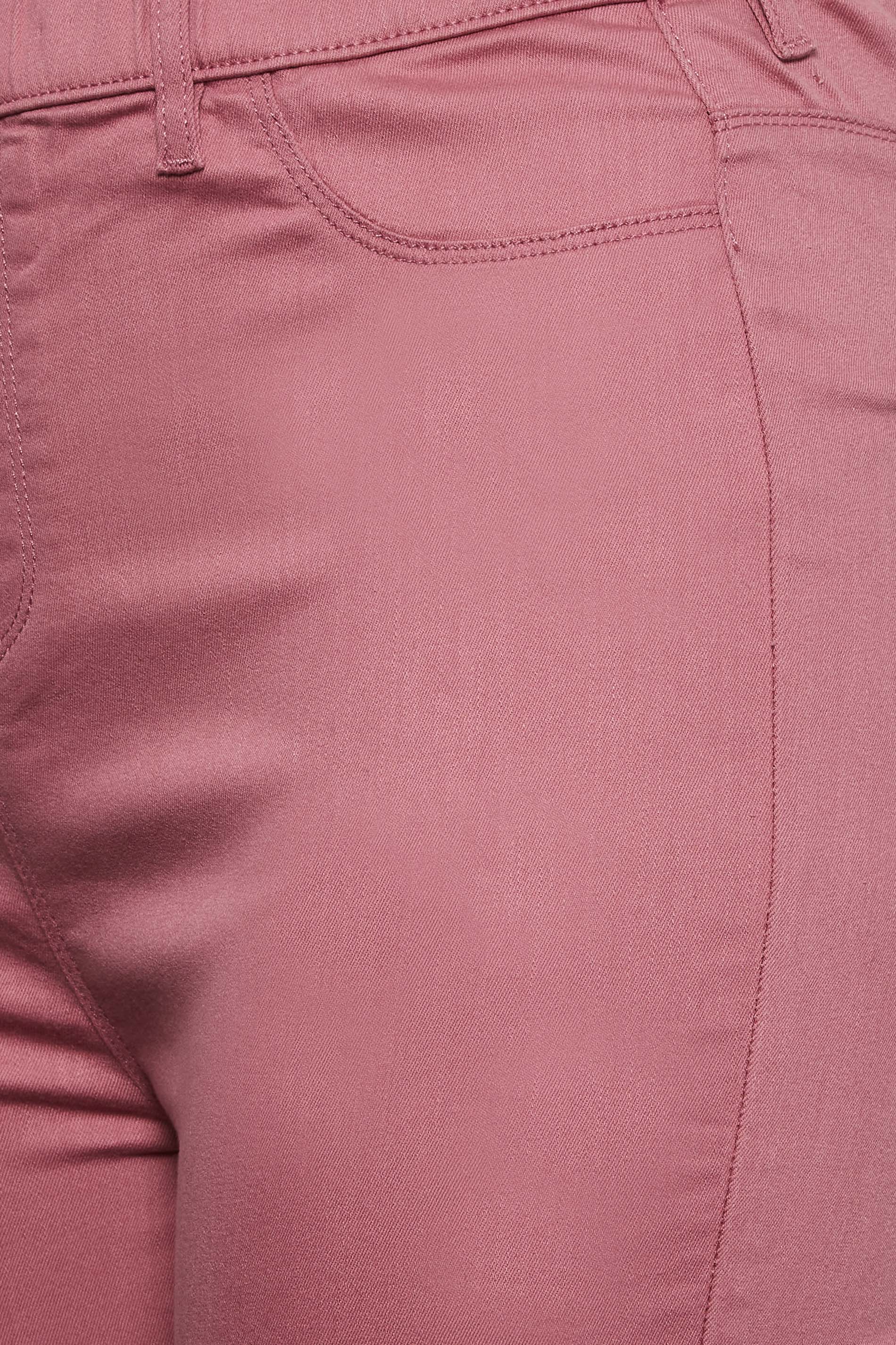 YOURS Plus Size Rose Pink Cropped Stretch GRACE Jeggings | Yours Clothing 3