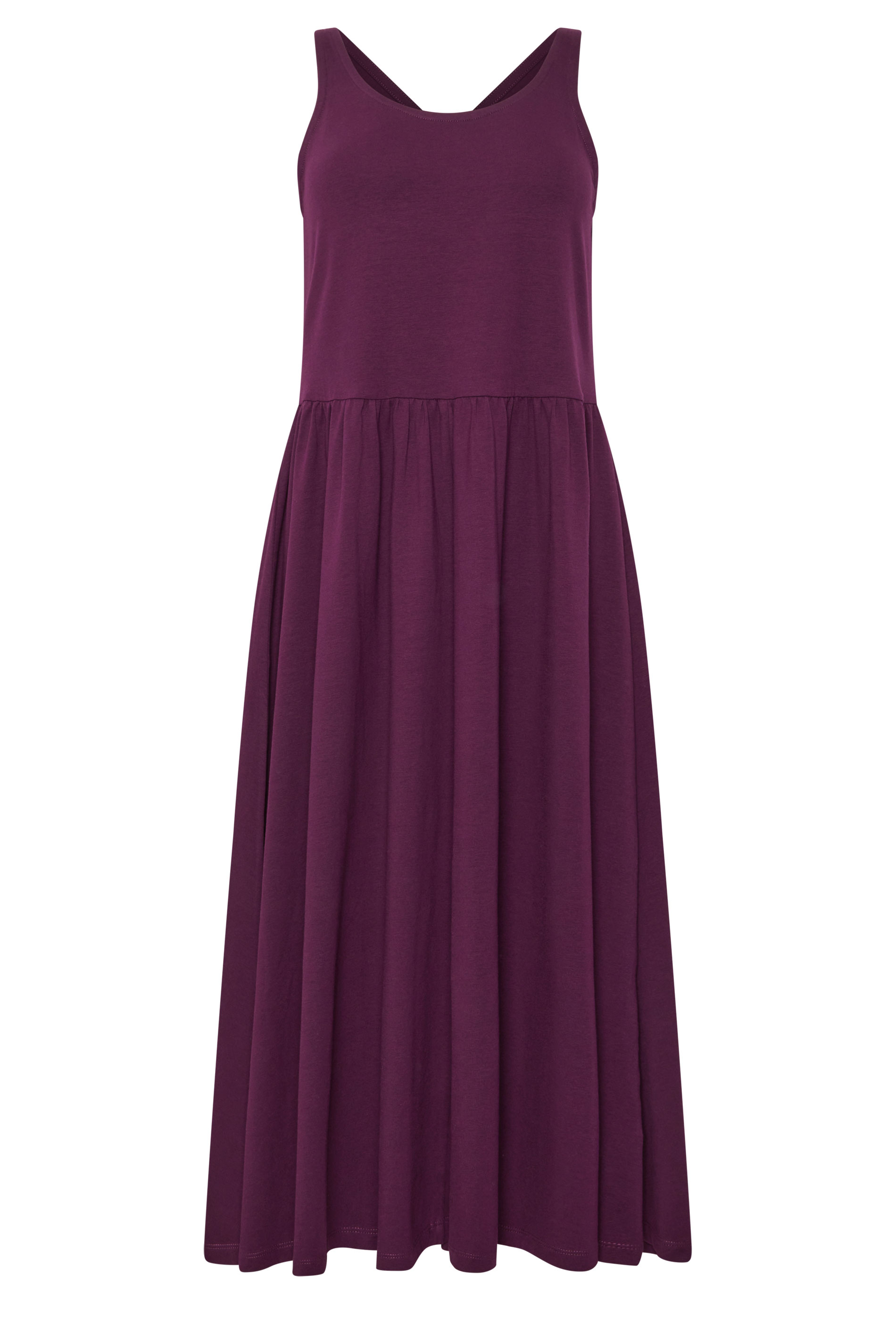 M&Co Berry Purple Sleeveless Midi Dress | M&Co 5