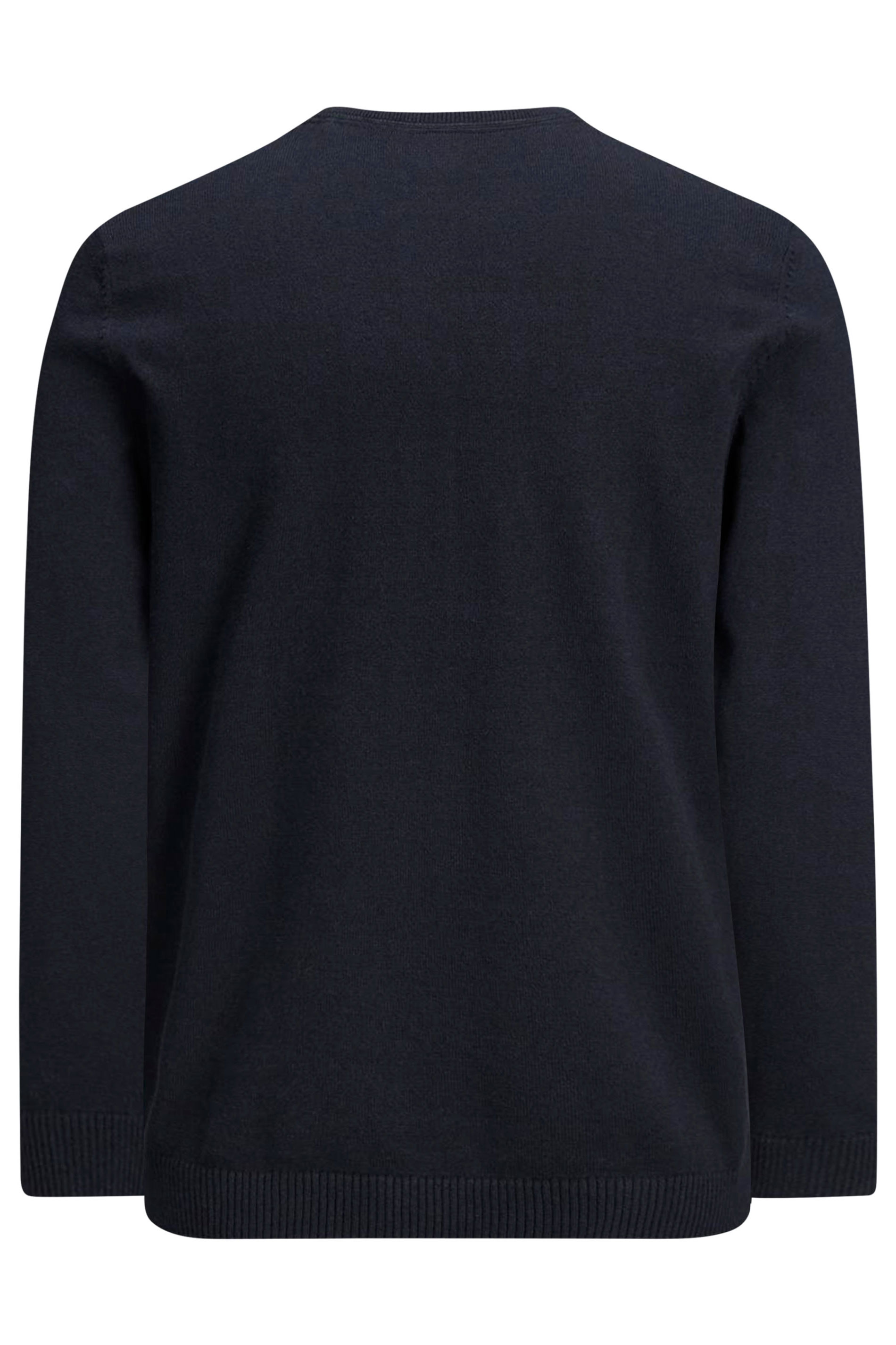 JACK & JONES Big & Tall Navy Blue Crew Neck Fine Knit Jumper | BadRhino 2