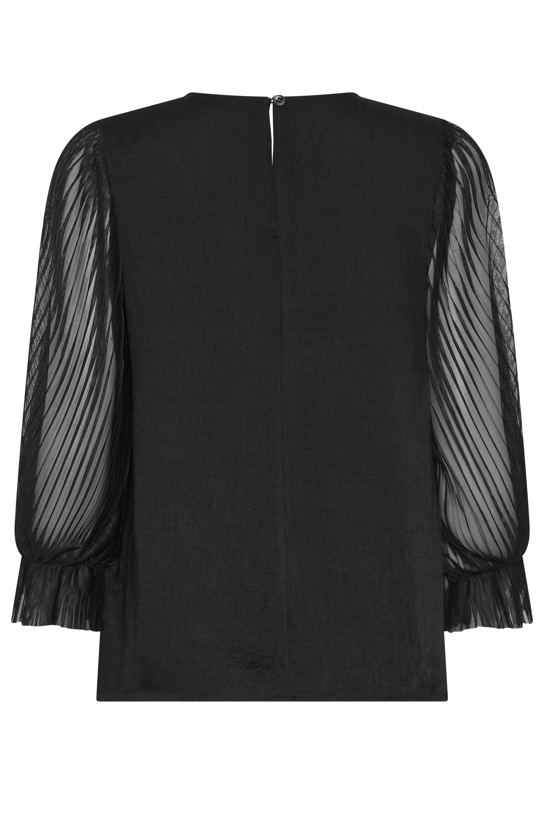 M&Co Black Pleated Sleeve Blouse | M&Co 6