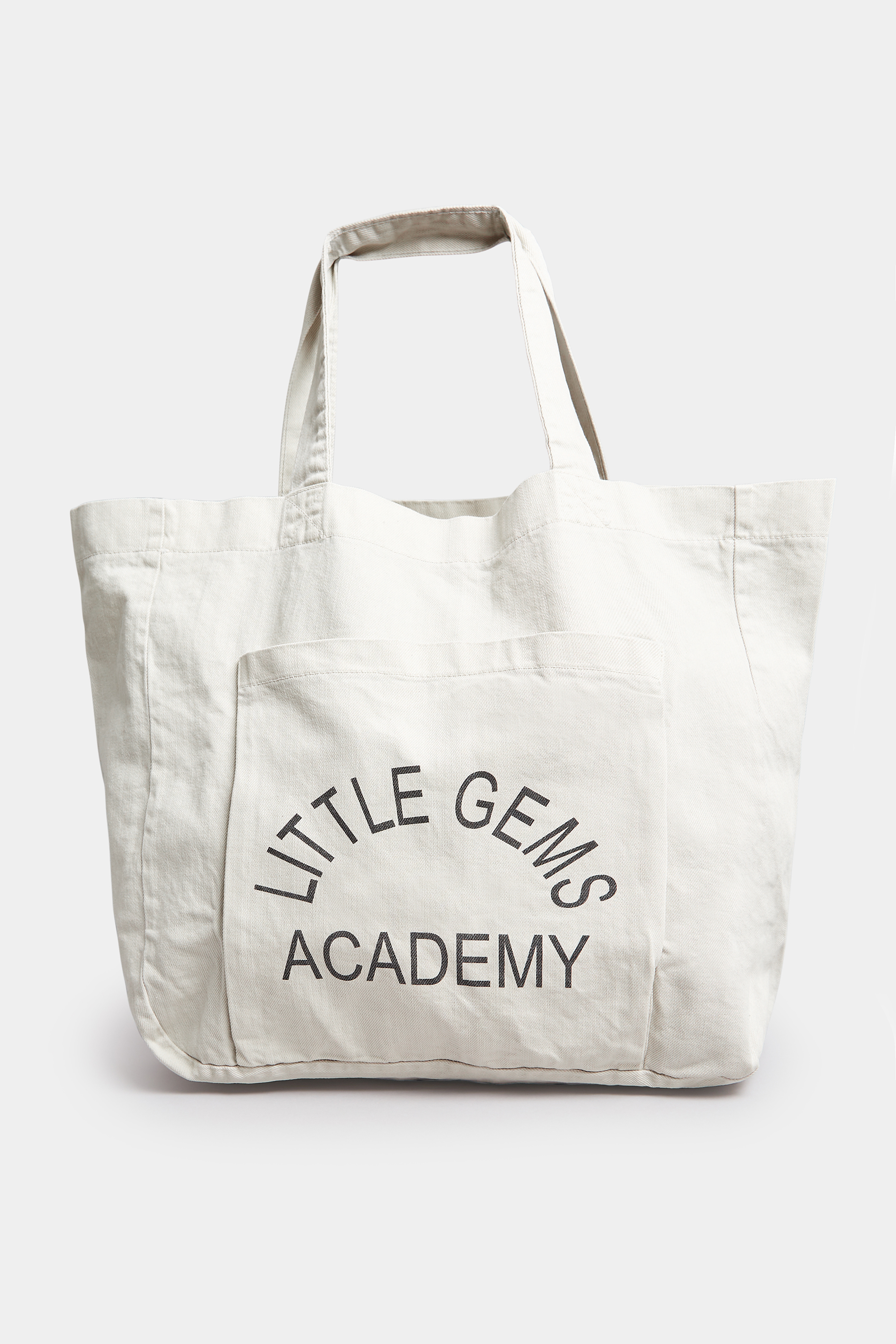 White Canvas Pocket Tote Bag | Yours Clothing 3