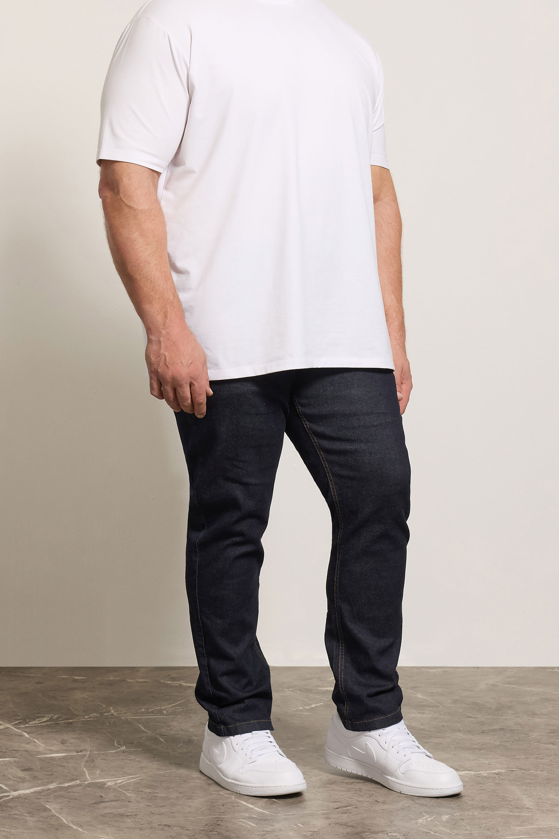 D555 Indigo Blue Tapered Stretch Jeans | BadRhino 3