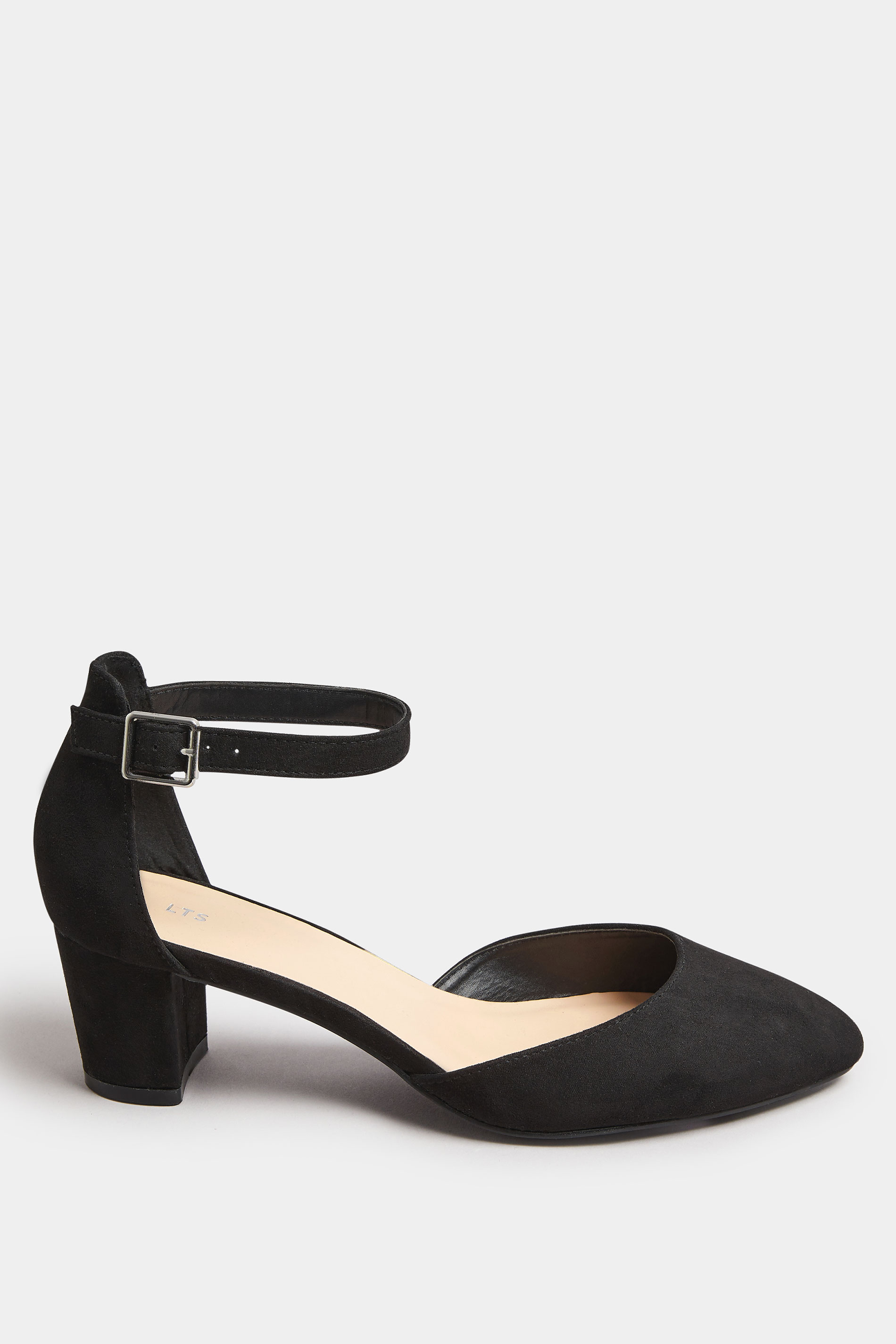 LTS Black Block Heel Court Shoes In Standard Fit | Long Tall Sally 3