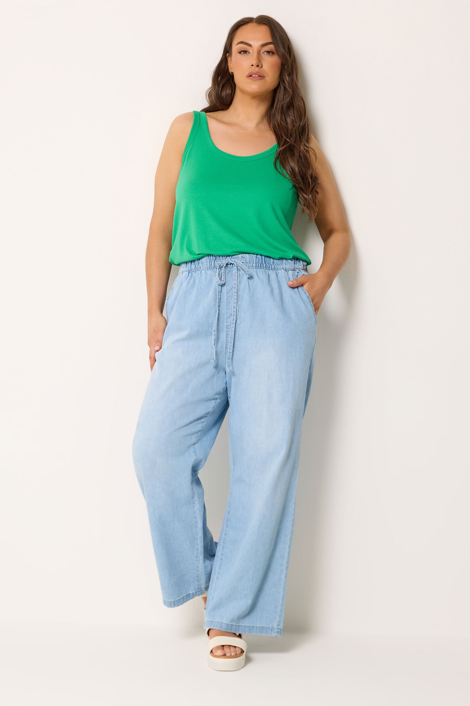 YOURS Plus Size Green Core Vest Top | Yours Clothing 1
