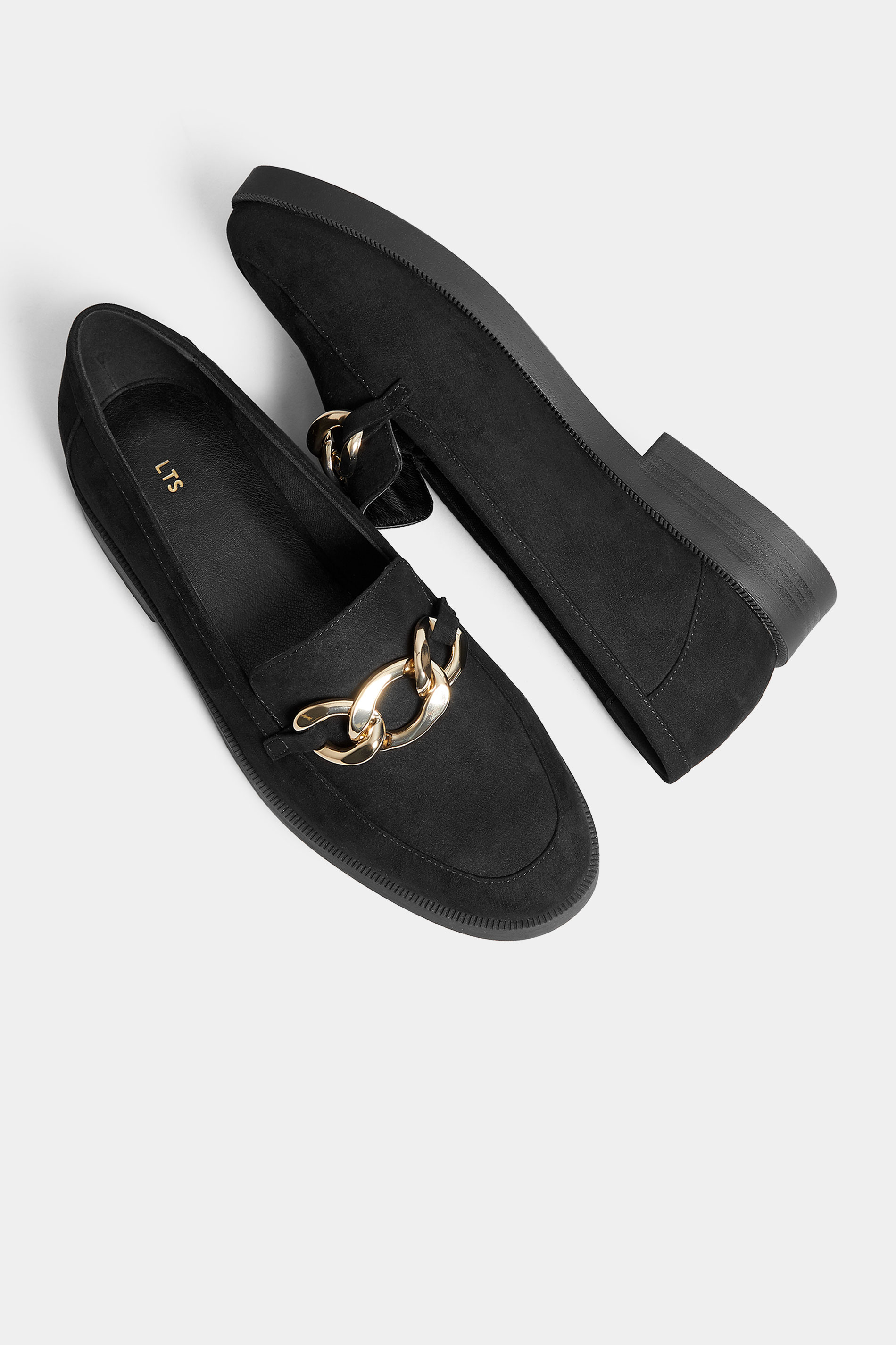 LTS Black Gold Chain Loafer In Standard Fit | Long Tall Sally